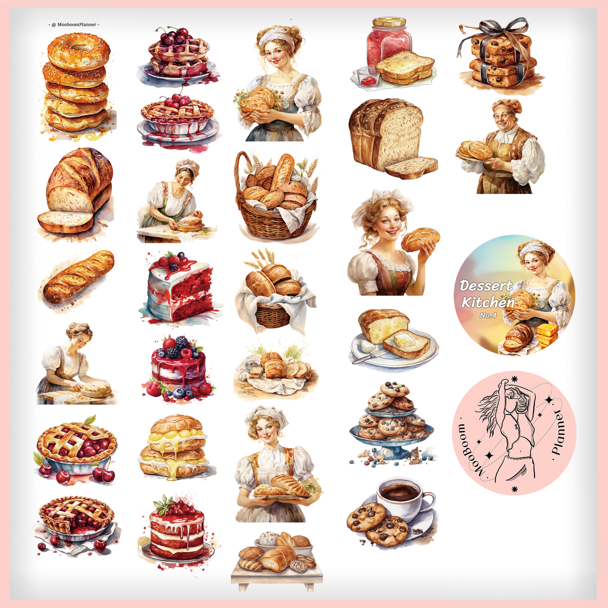 Dessert Kitchen Scrapbook Journal PET Tape  | MOOBOOM Design