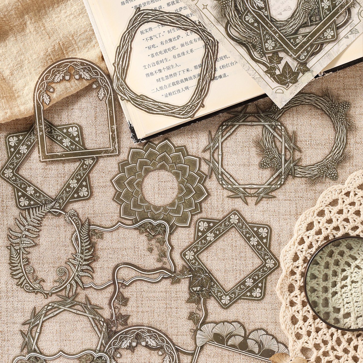 Lace Vintage Frame Sticker