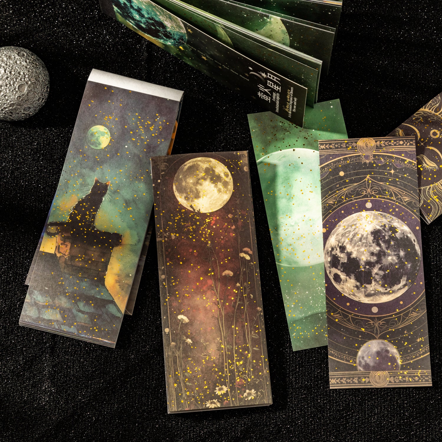 Moon Shadow Gilded Scrapbooking Paper