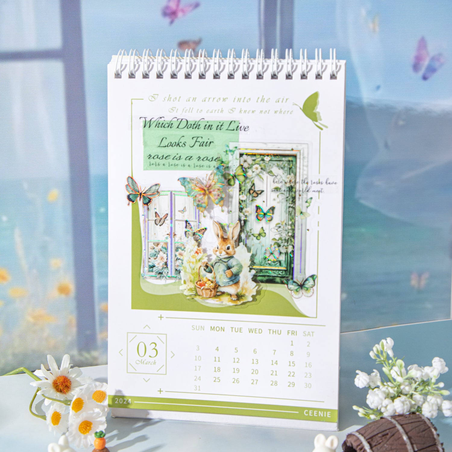 Butterfly dancing window PET Sticker