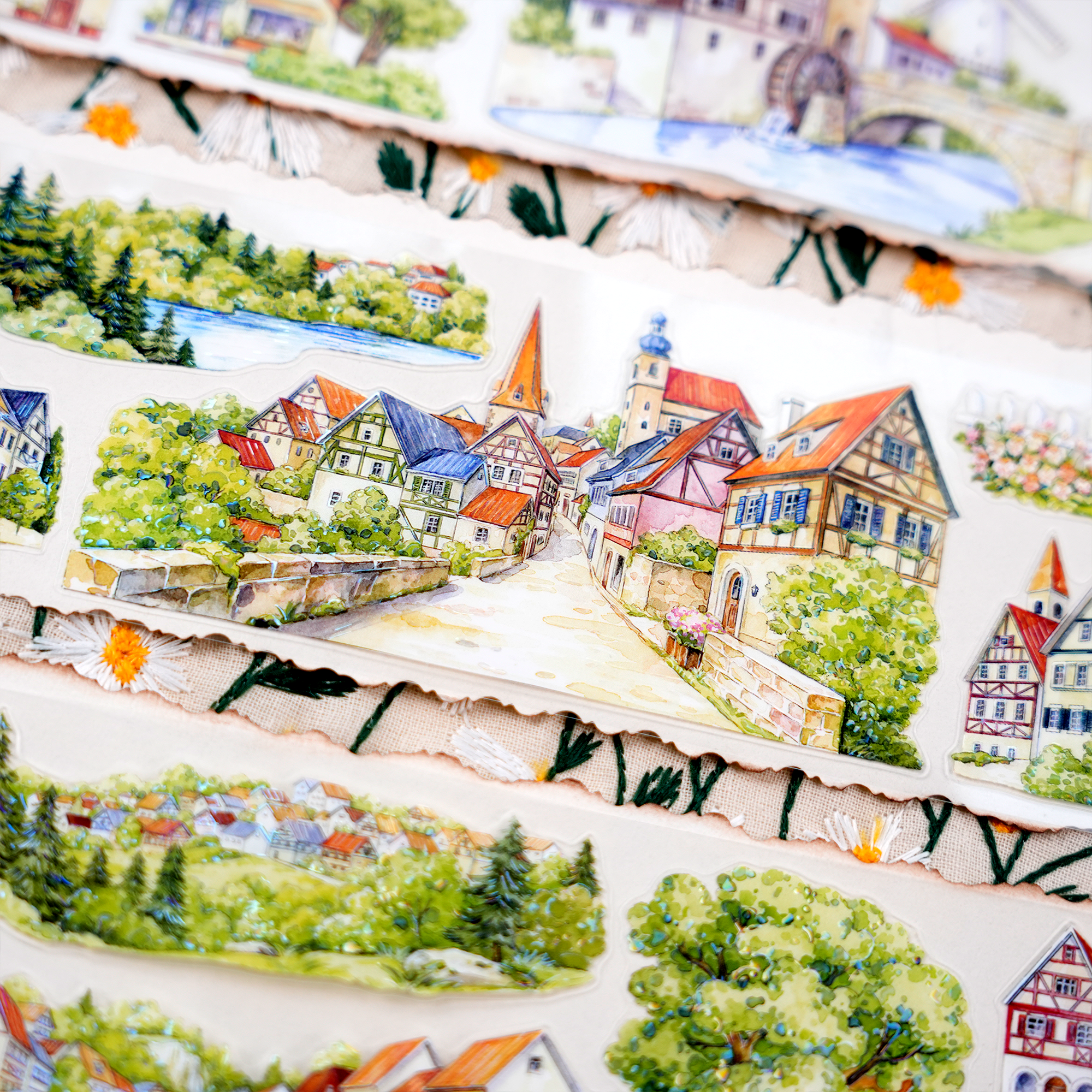 【MOOBOOM】German Town Scenery Pre-cut Landscaping Tape