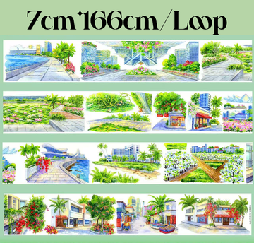 【SZCX】Modern City Landscape PET Tape
