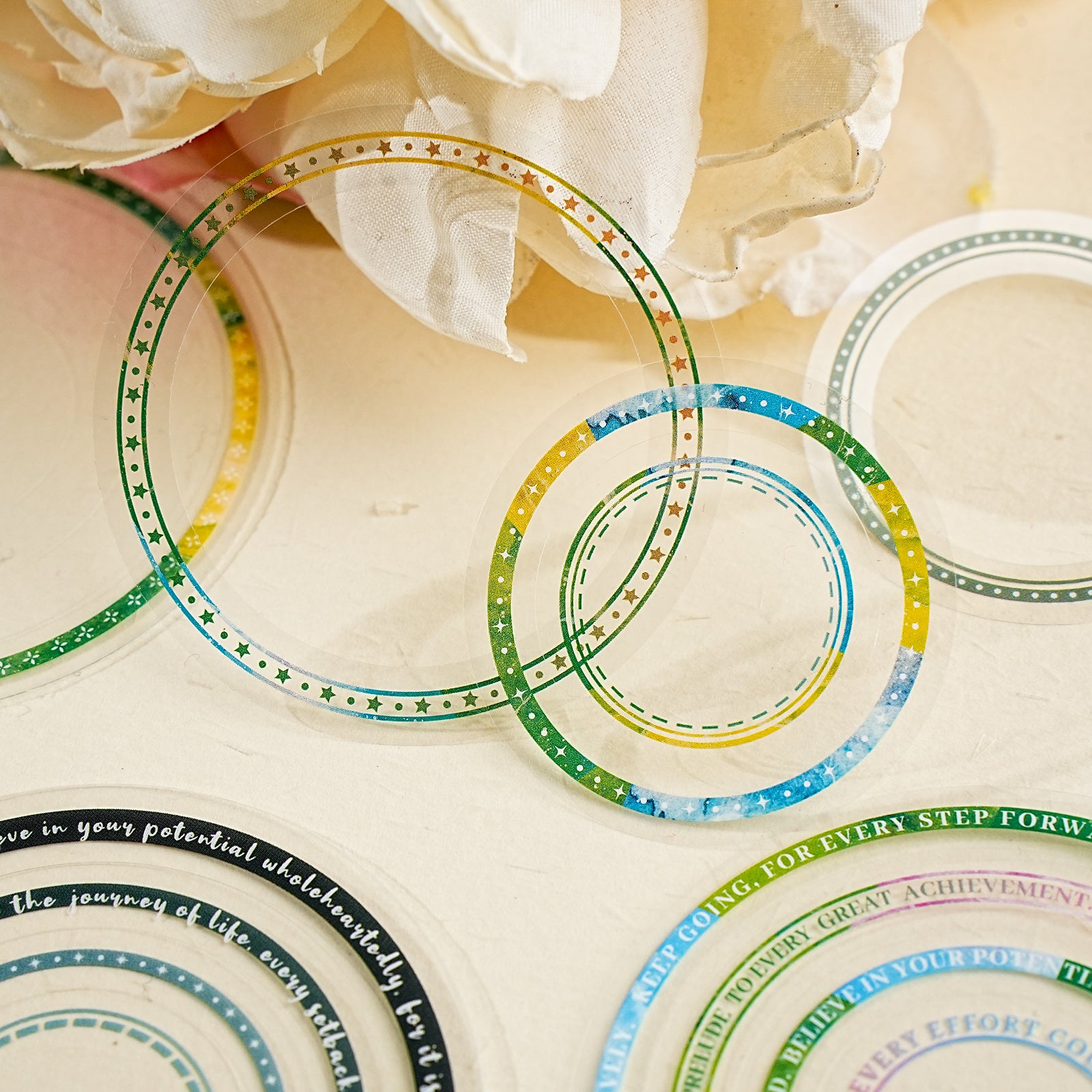 Rainbow Border Pre-cut Sticker