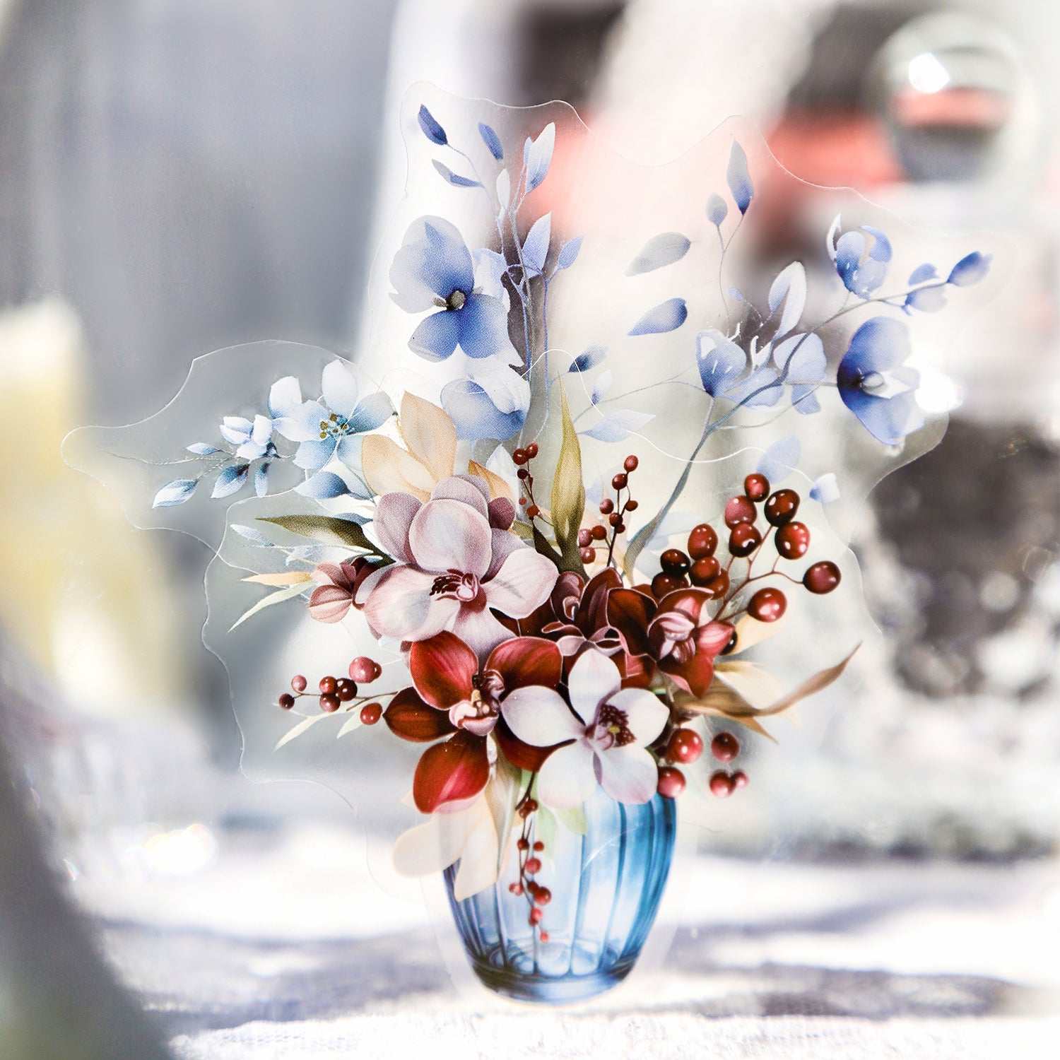 Carrying Flowers PET Sticker