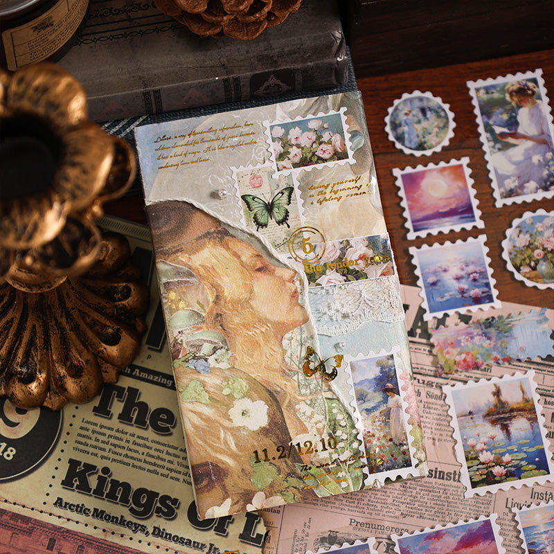 Vintage Foil Stamp Sticker