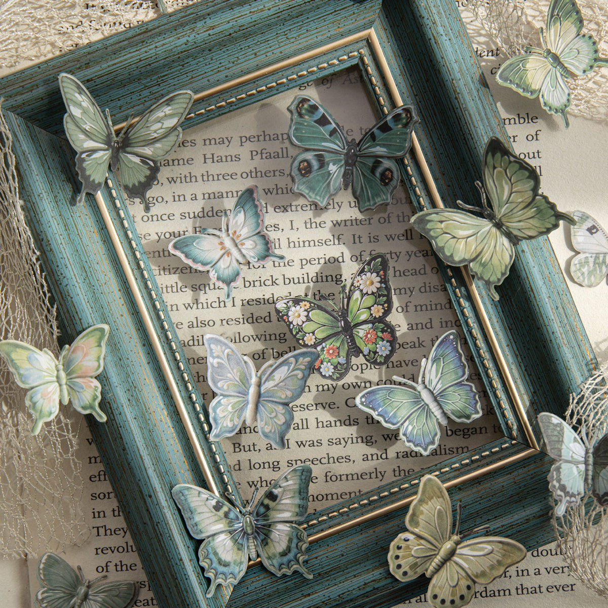 Butterfly Ceramics Museum Paper Sticker