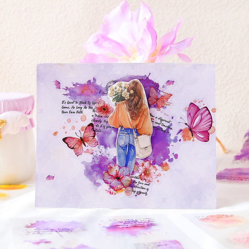 Rosy Clouds Series PET Sticker