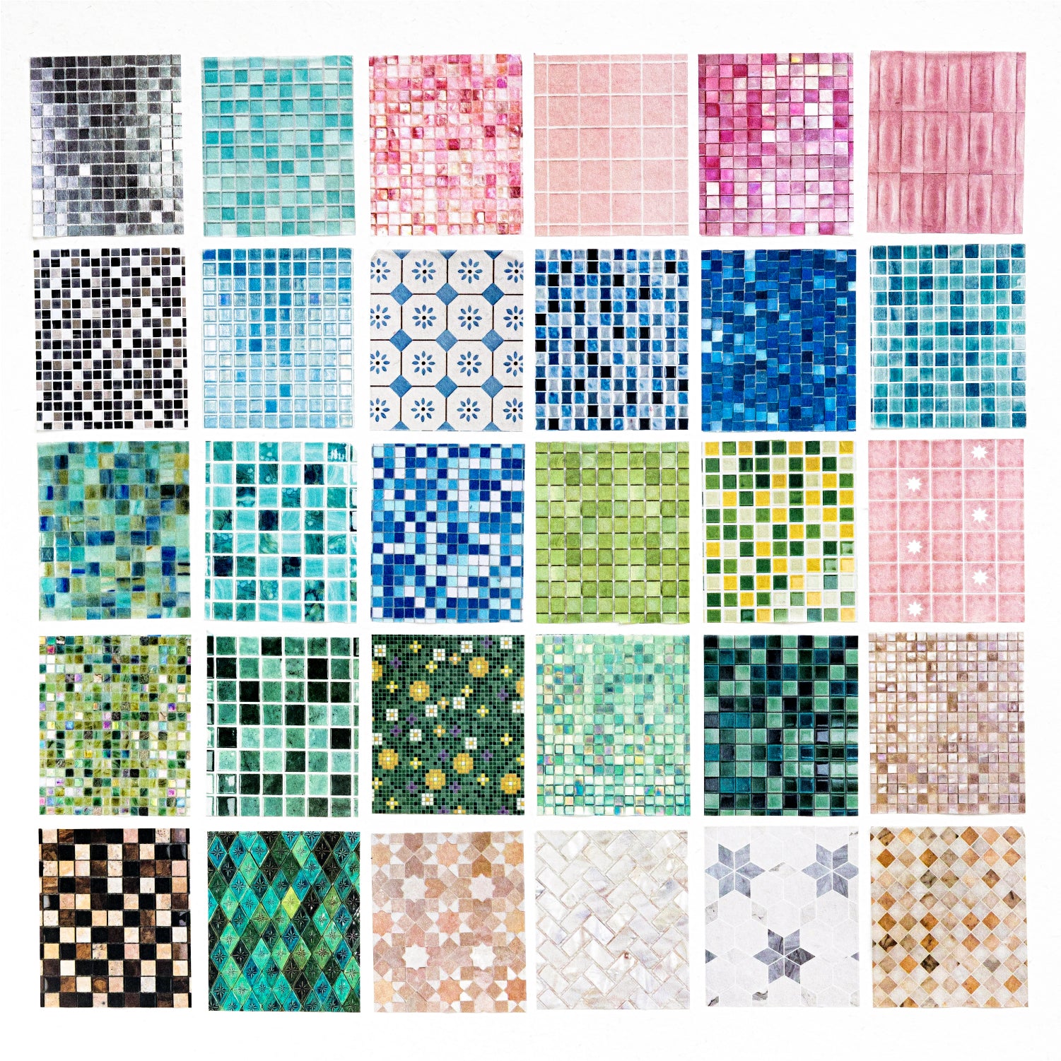 Glazed Colorful Tiles Washi Tape