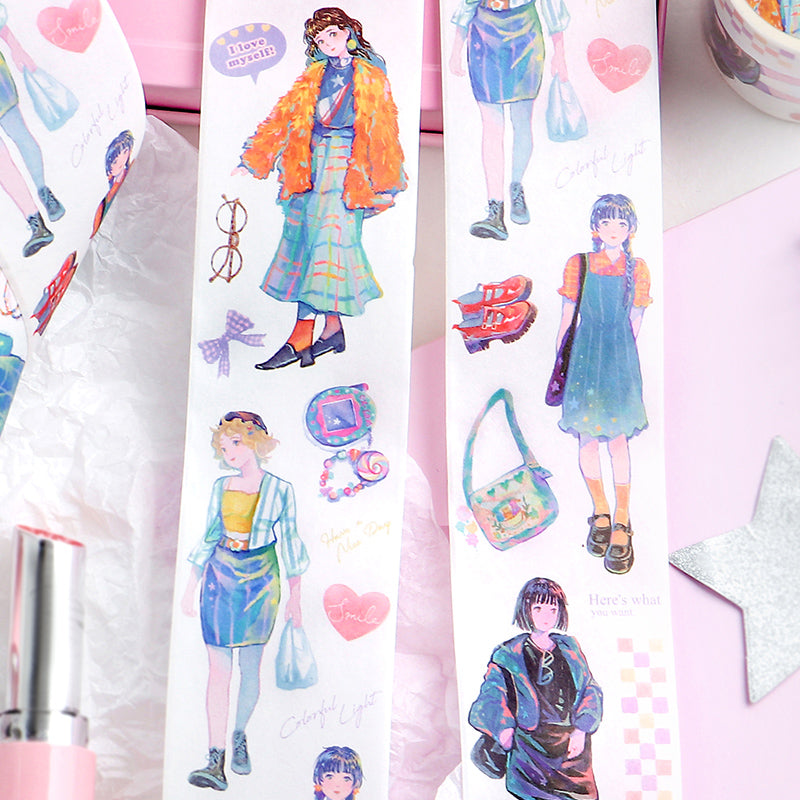 Daily Outfit Characters Washi Tape