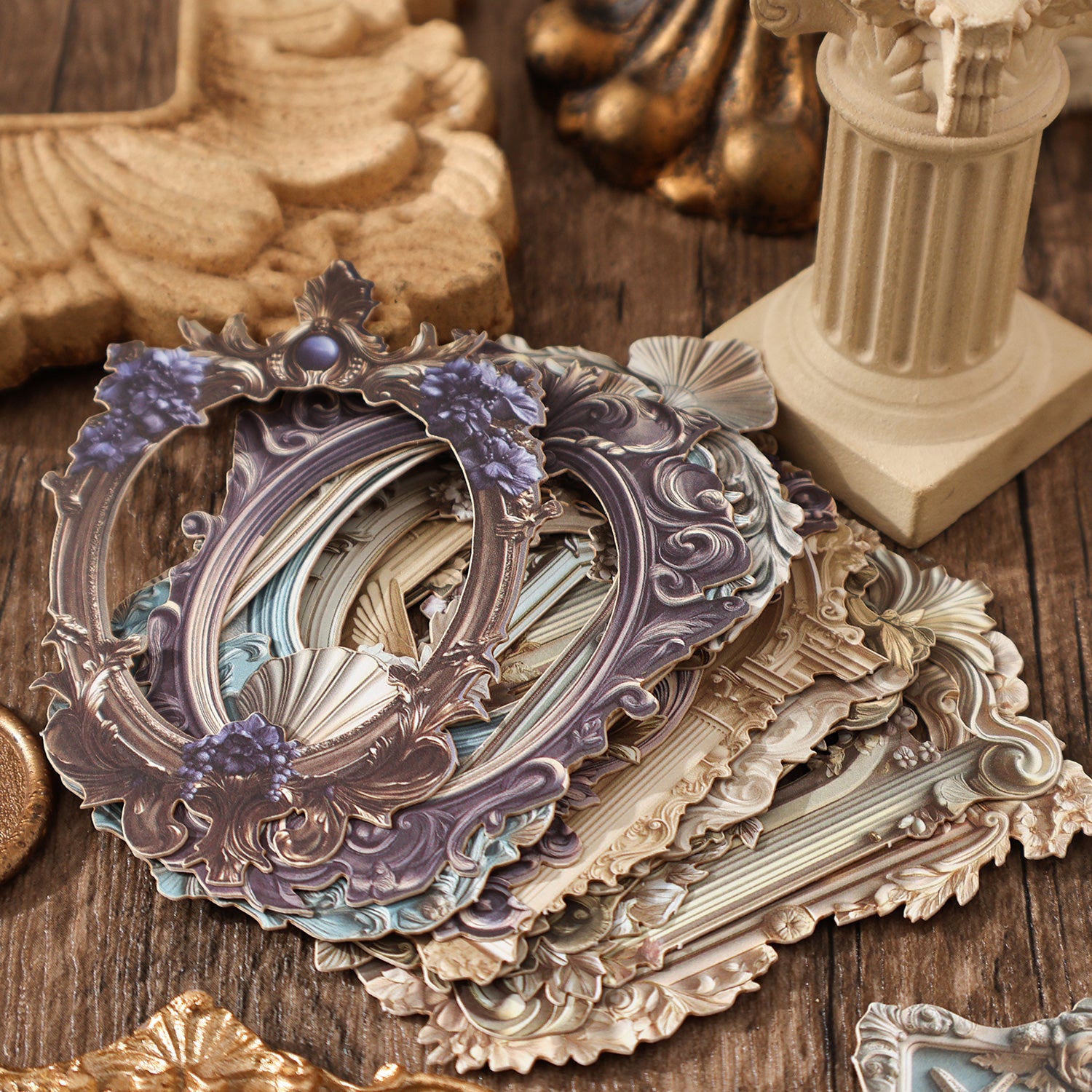 Opulent European Charm Frame Paper Sticker