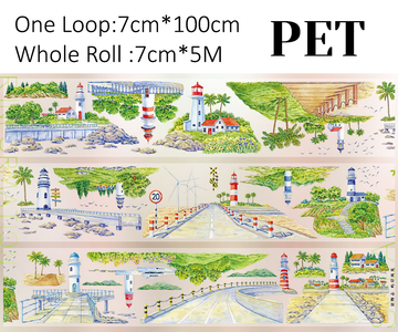【ZERO】Coastal View Landscape PET Tape