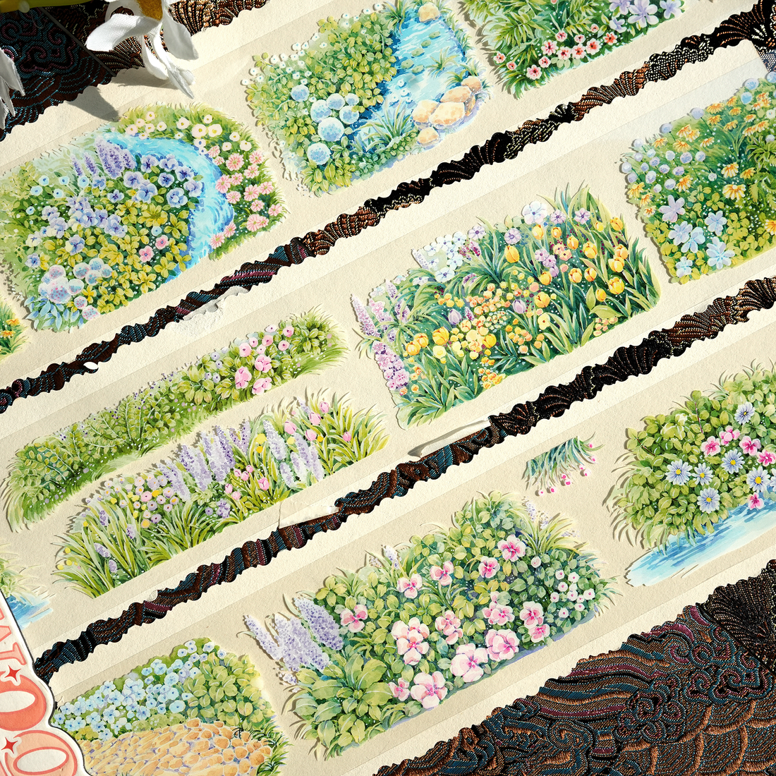 【XT】Flowers and Grass Landscaping Tape