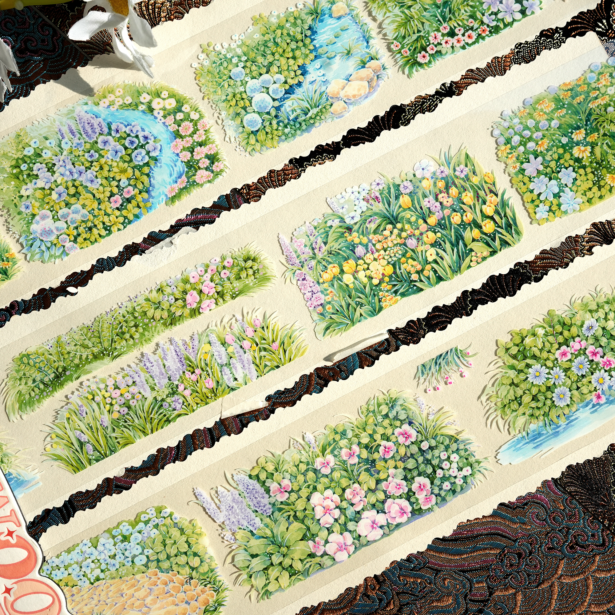 【XT】Flowers and Grass Landscaping Tape