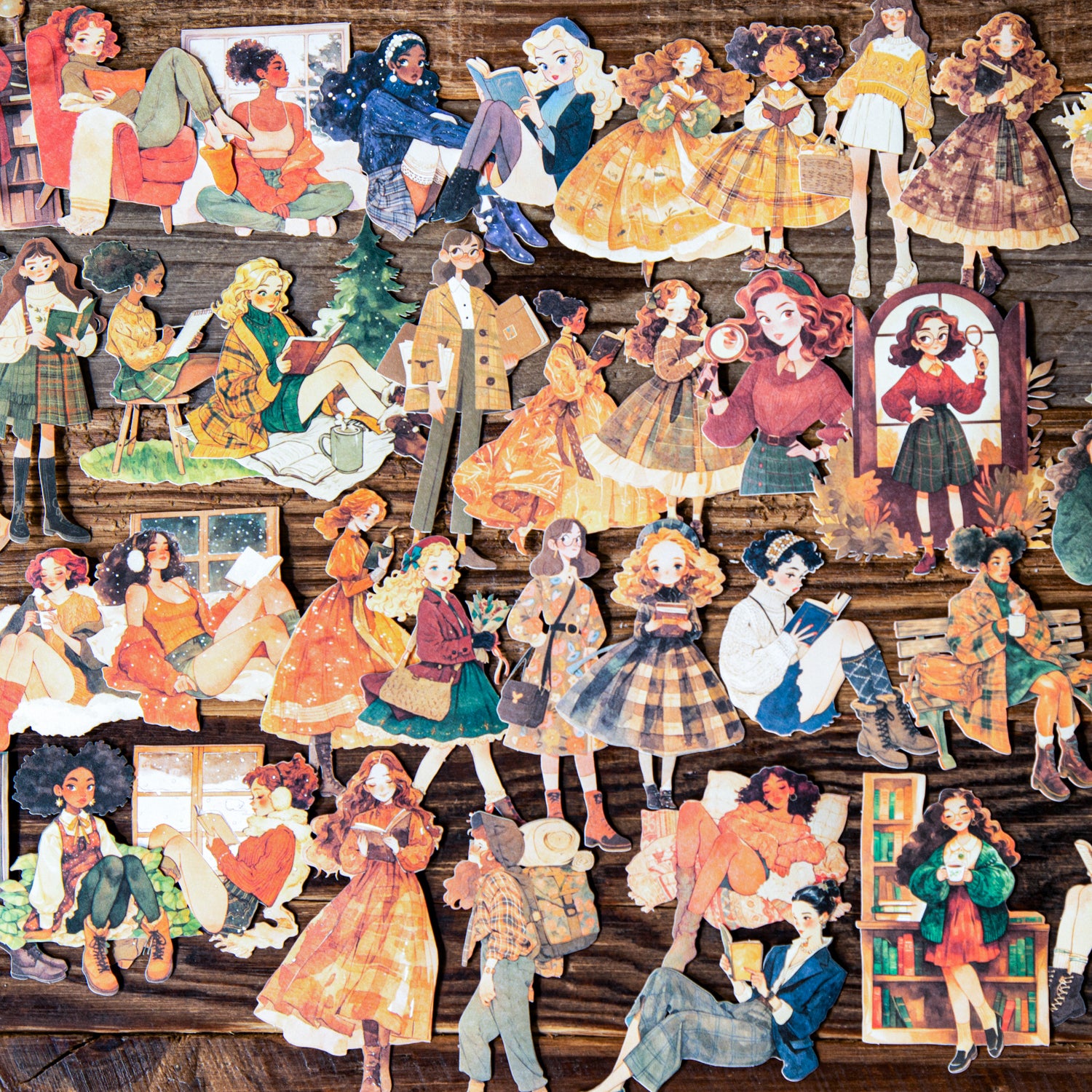 Library Girl PET Sticker