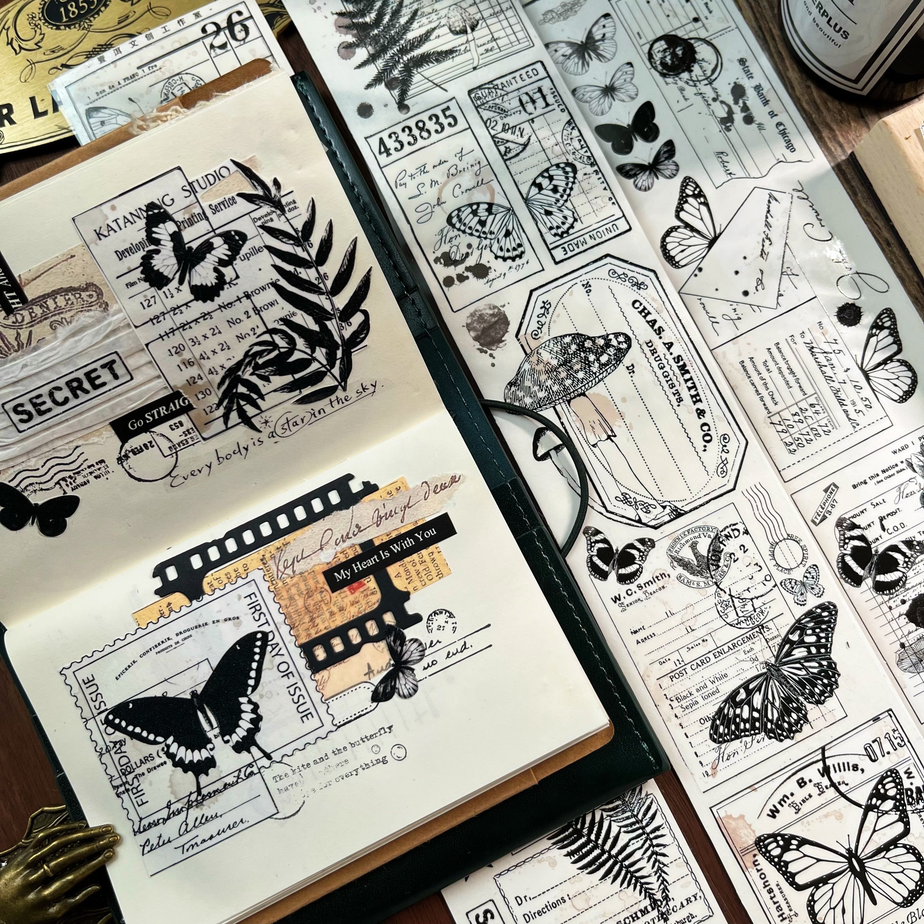 Letters and Butterflies Tape (6cm*100cm)