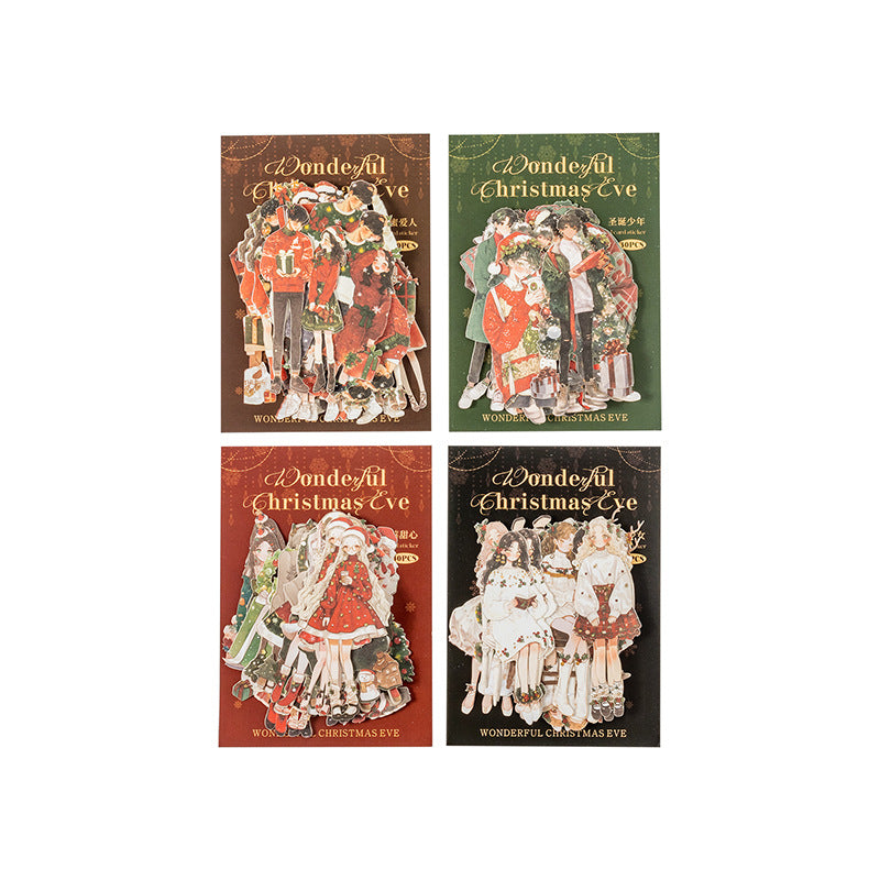 Magical Christmas Night Character PET Sticker