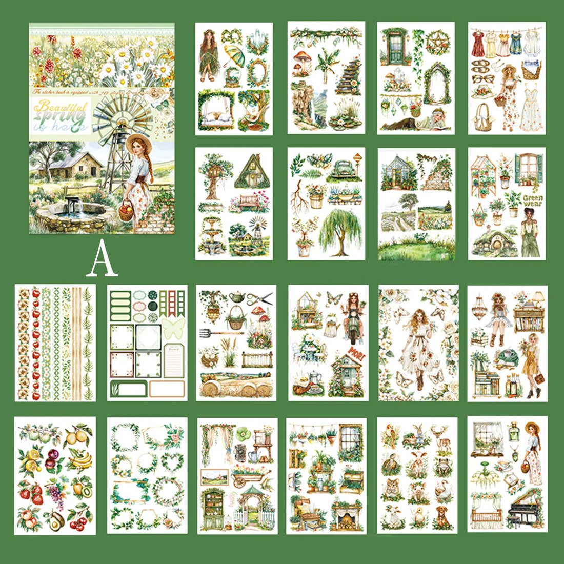 Vintage Sticker Book Vol.15 - Beautiful Spring is Here