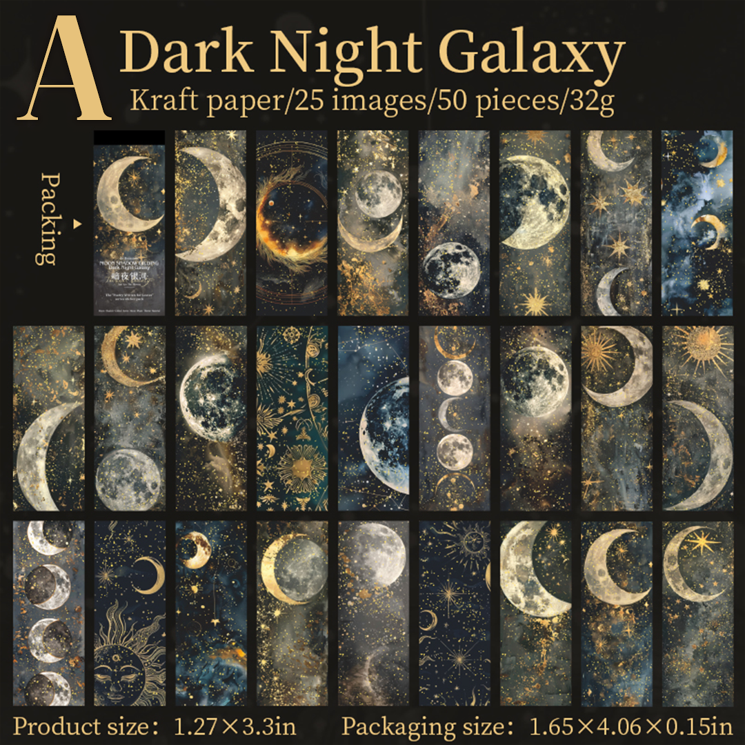 Moon Shadow Gilded Scrapbooking Paper