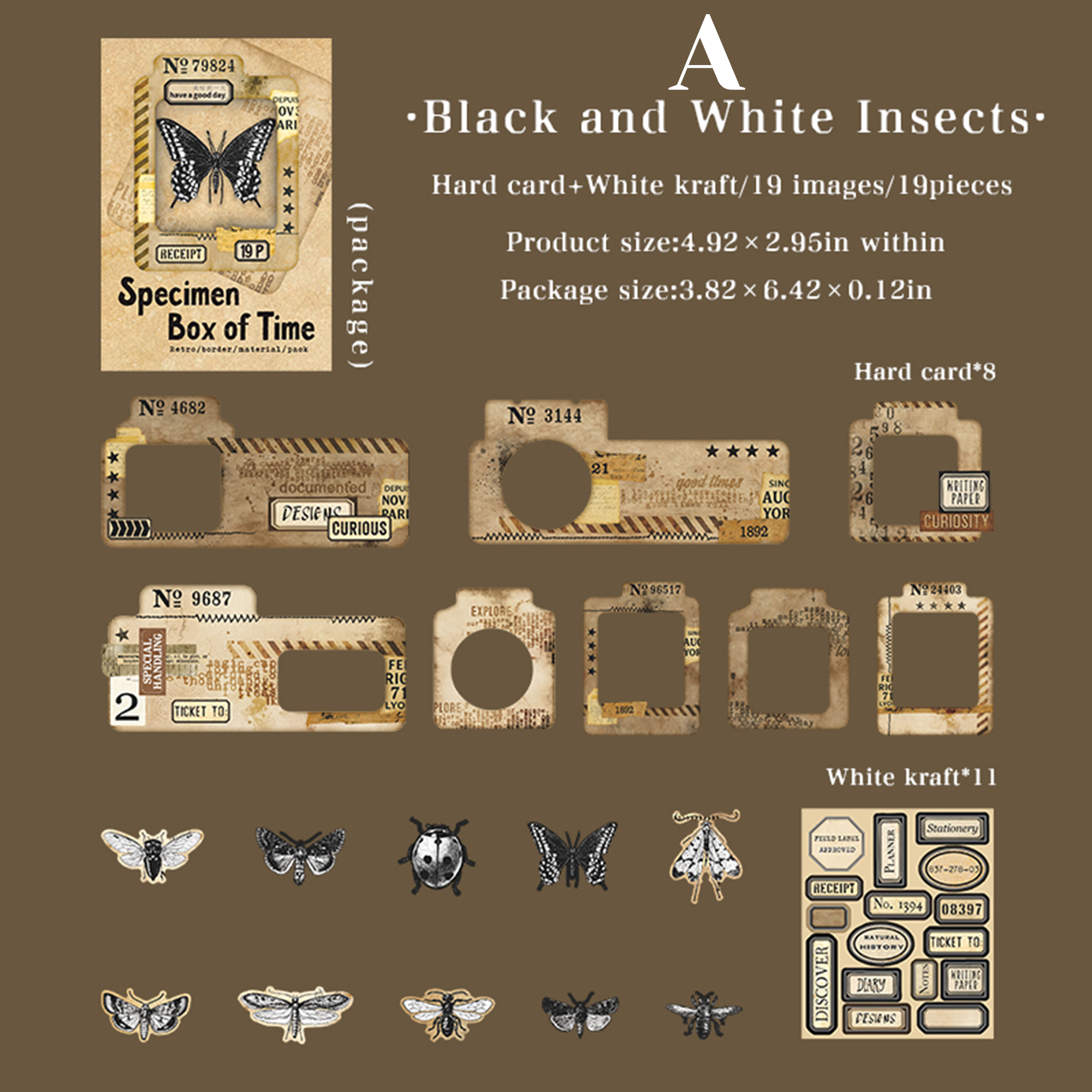 Specimen Box of Time Scrapbooking Paper