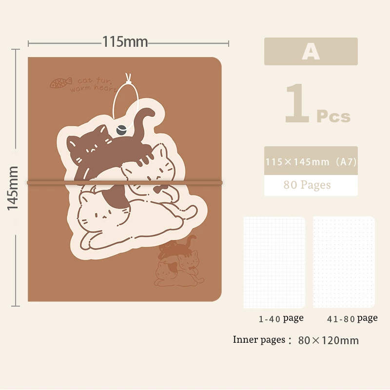 Adorable Cat Loose-Leaf Journal | A7 Size