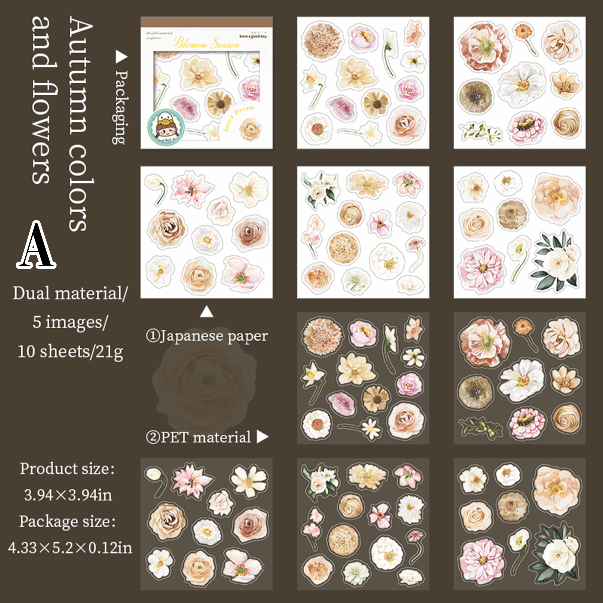 Flower Season Sweet Dream PET Sticker