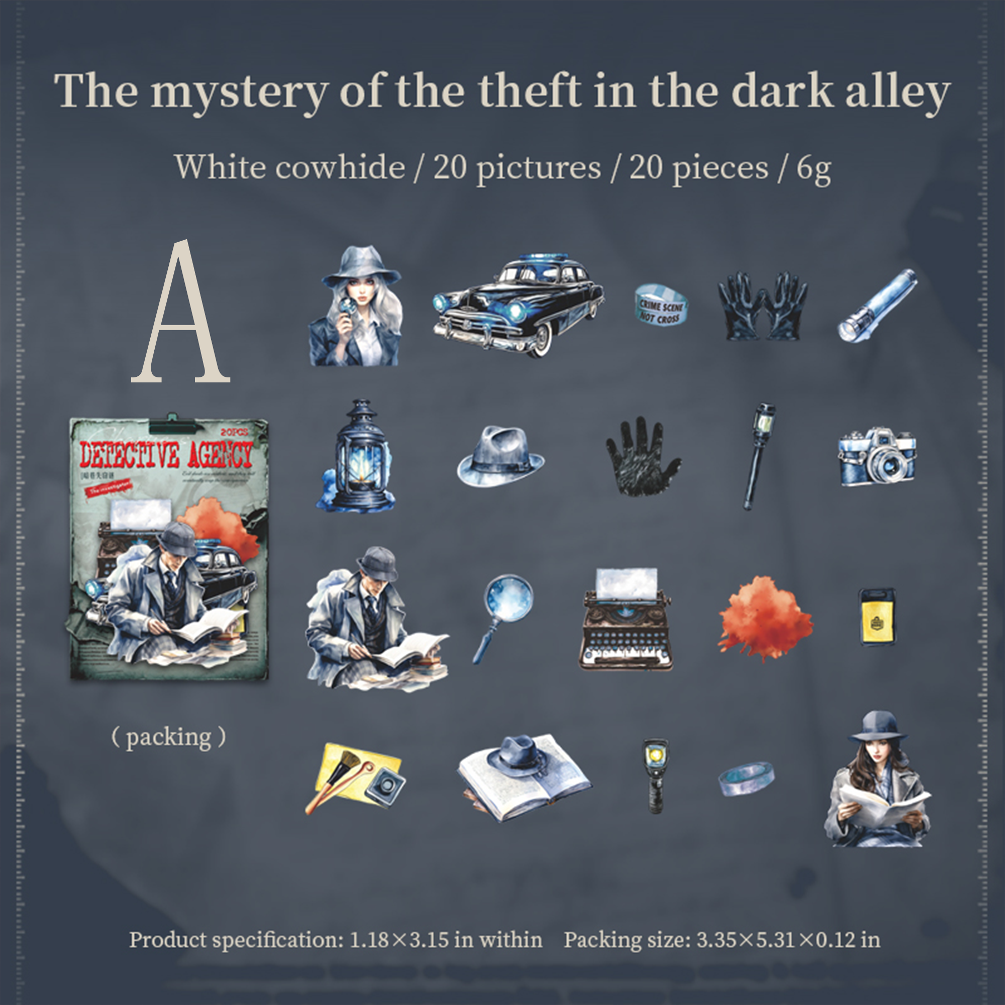 Charlie Detective Agency Sticker