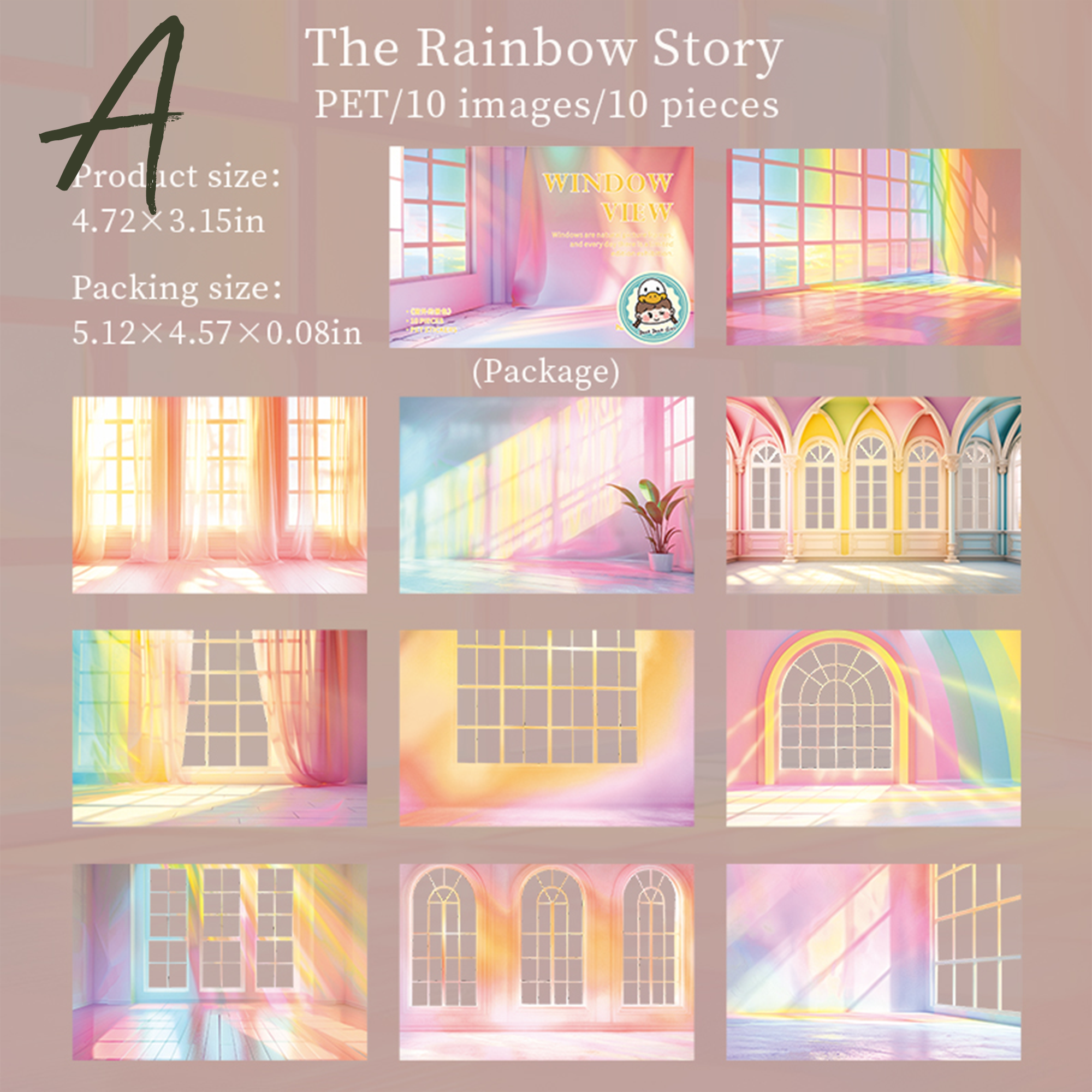 Window View PET Sticker