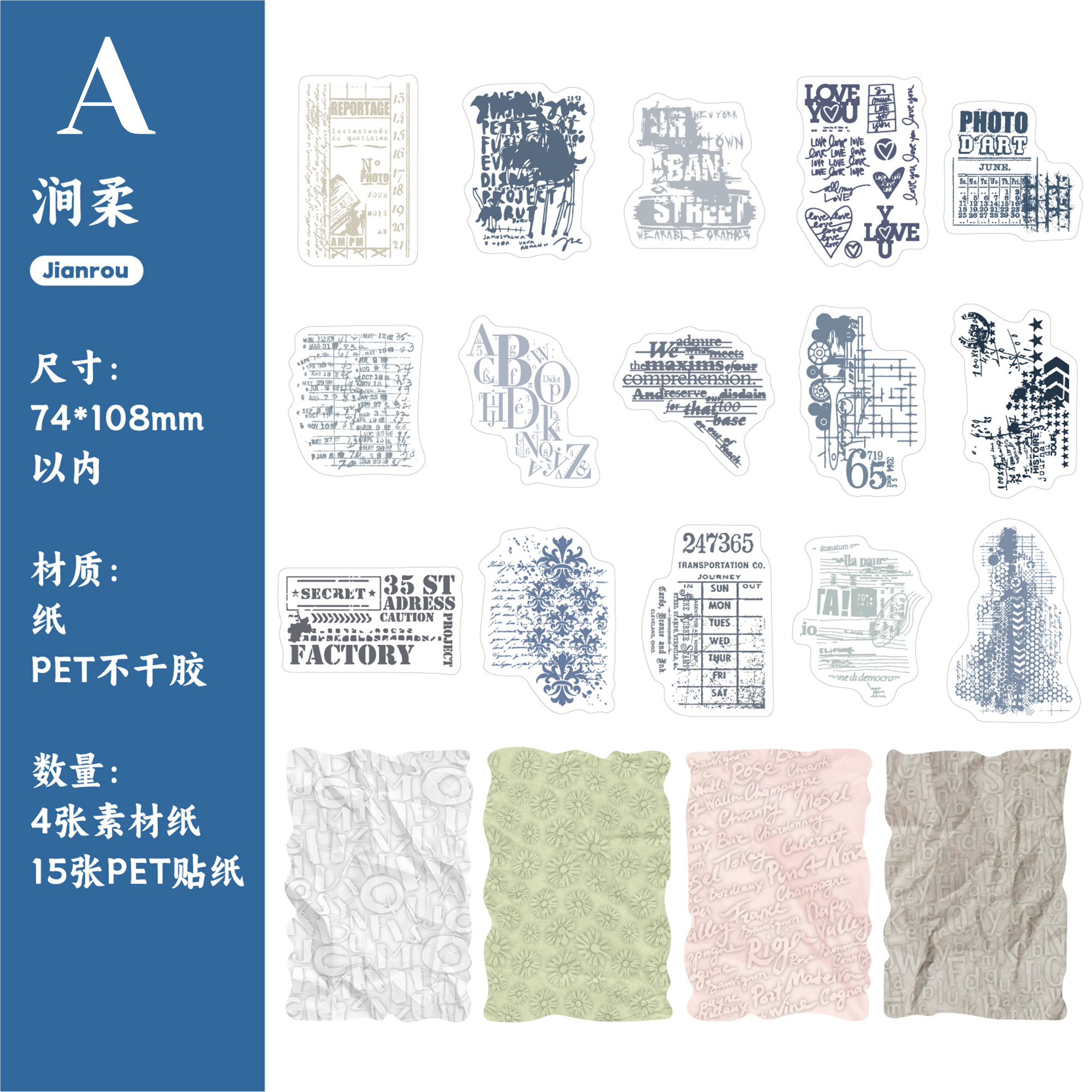 Manuscript Draft Scrapbooking Paper and Sticker