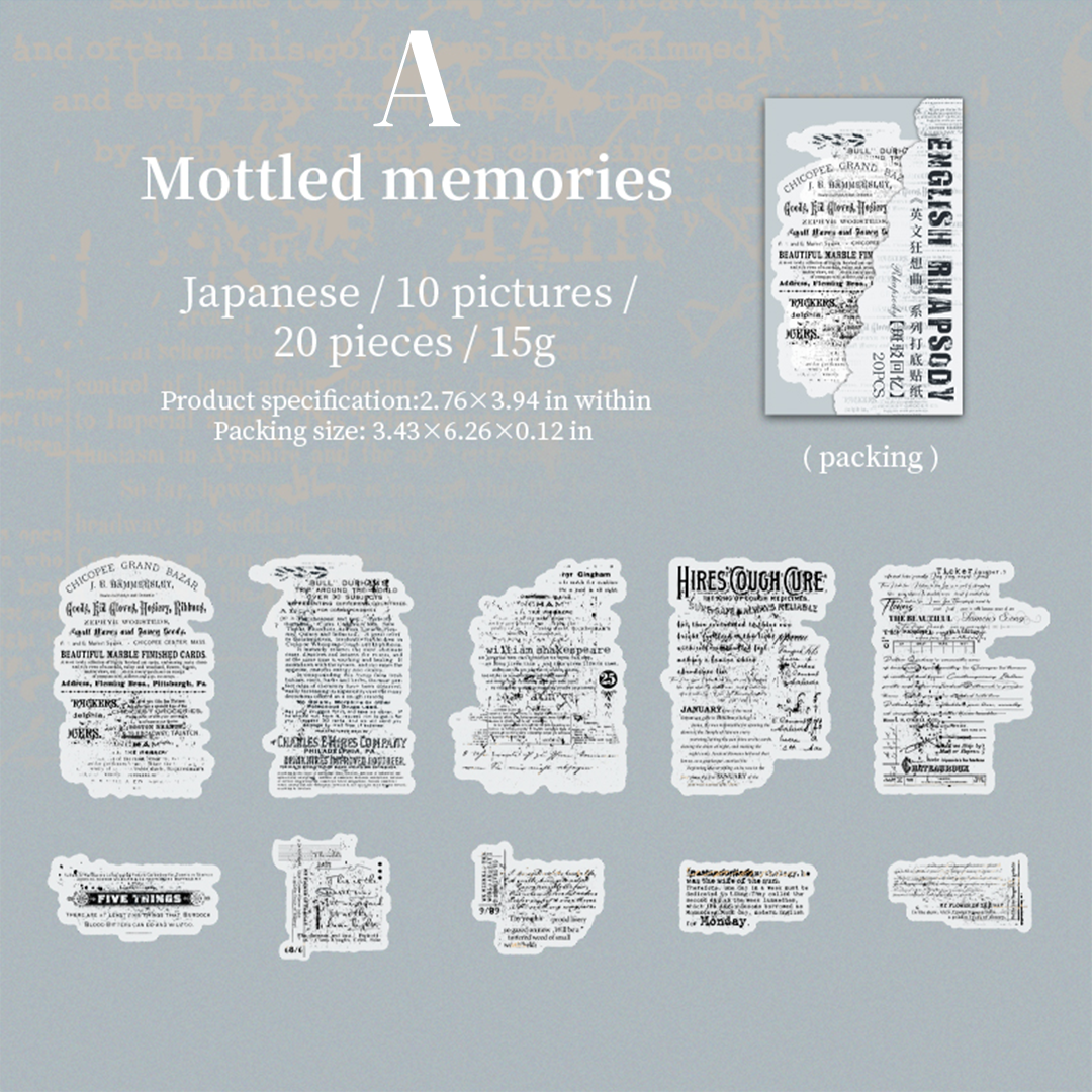 English Rhapsody Washi Sticker