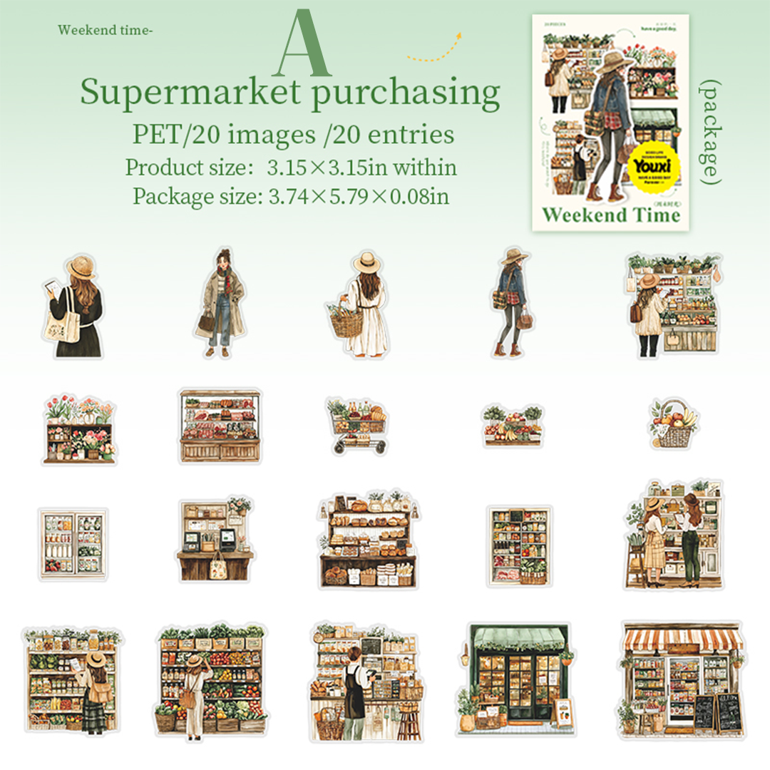 Weekend Time PET Sticker