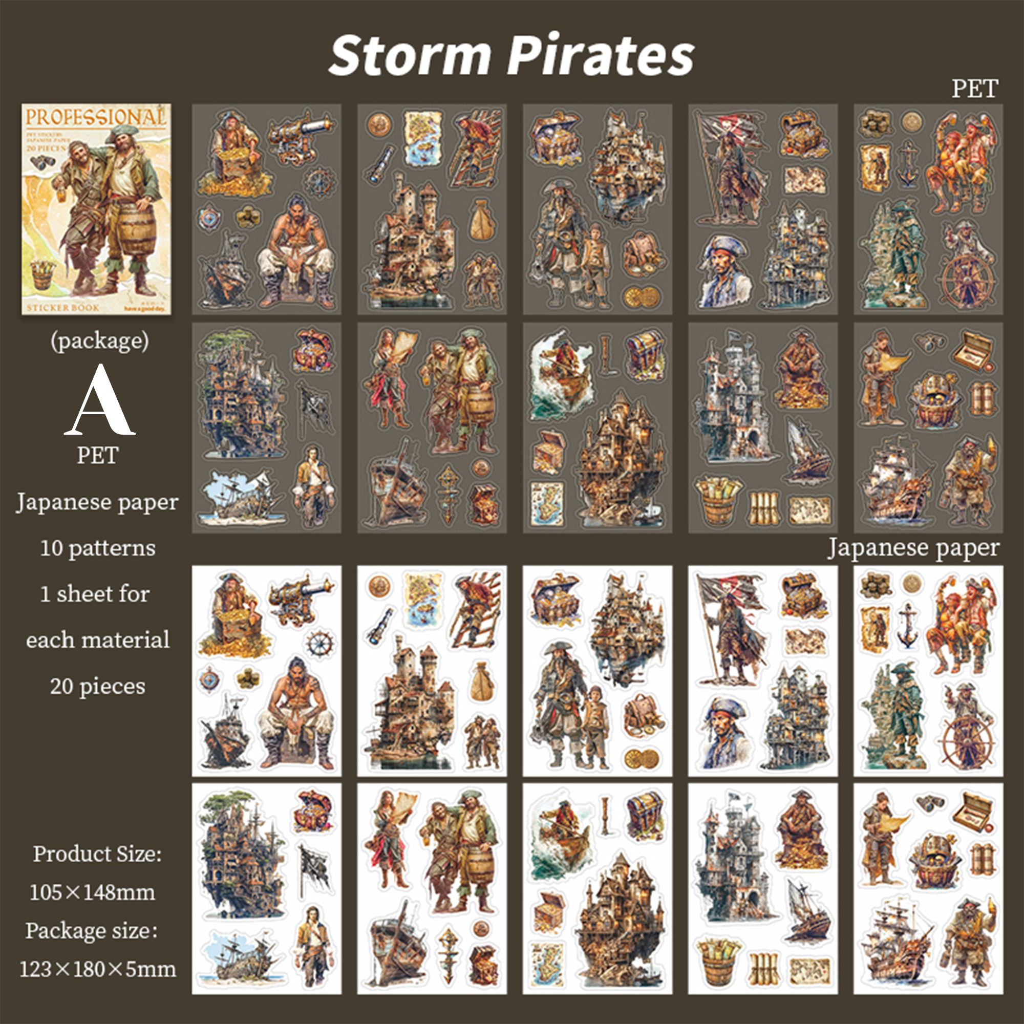 Fantasy Professional Notes Sticker Book