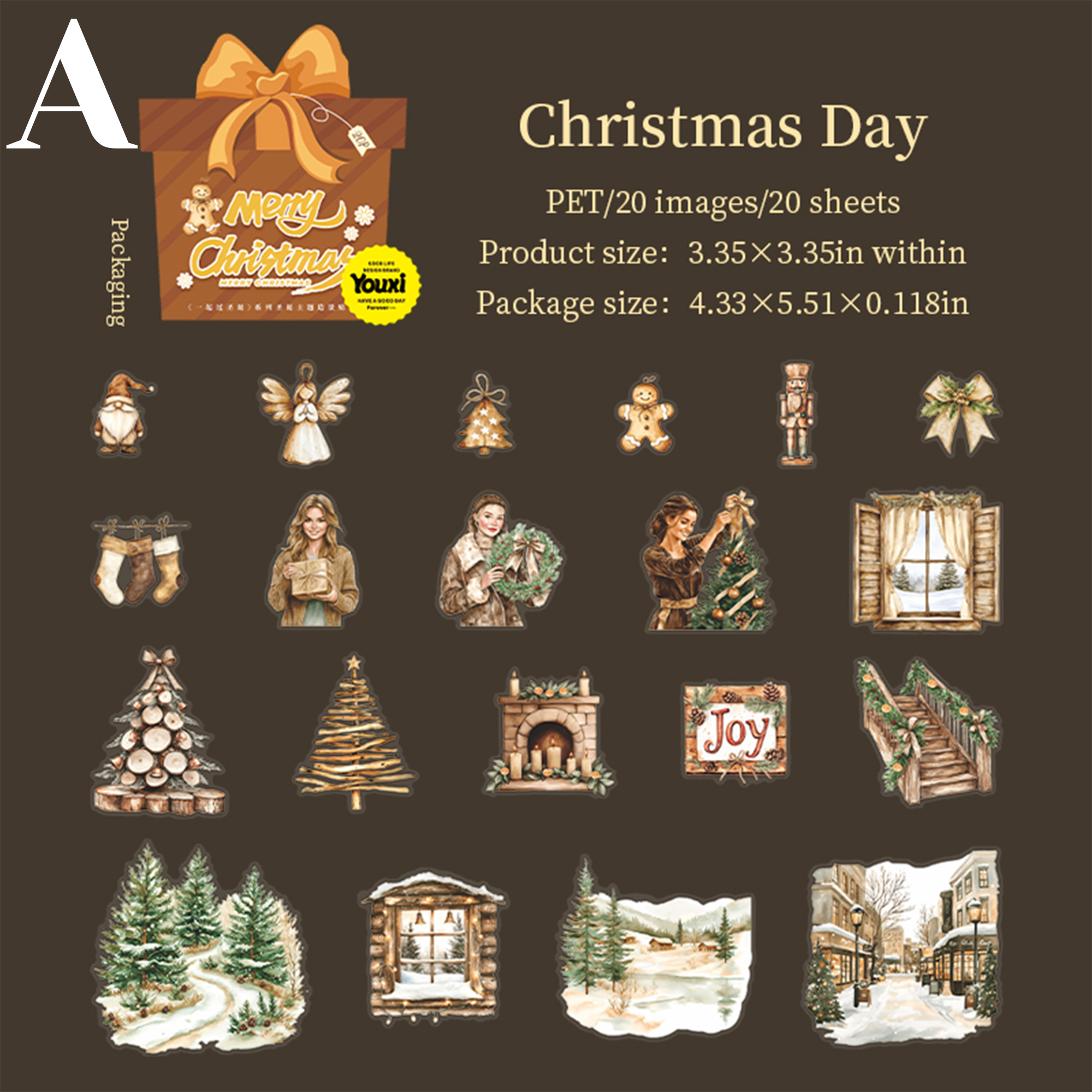 Spend Christmas Together PET Sticker