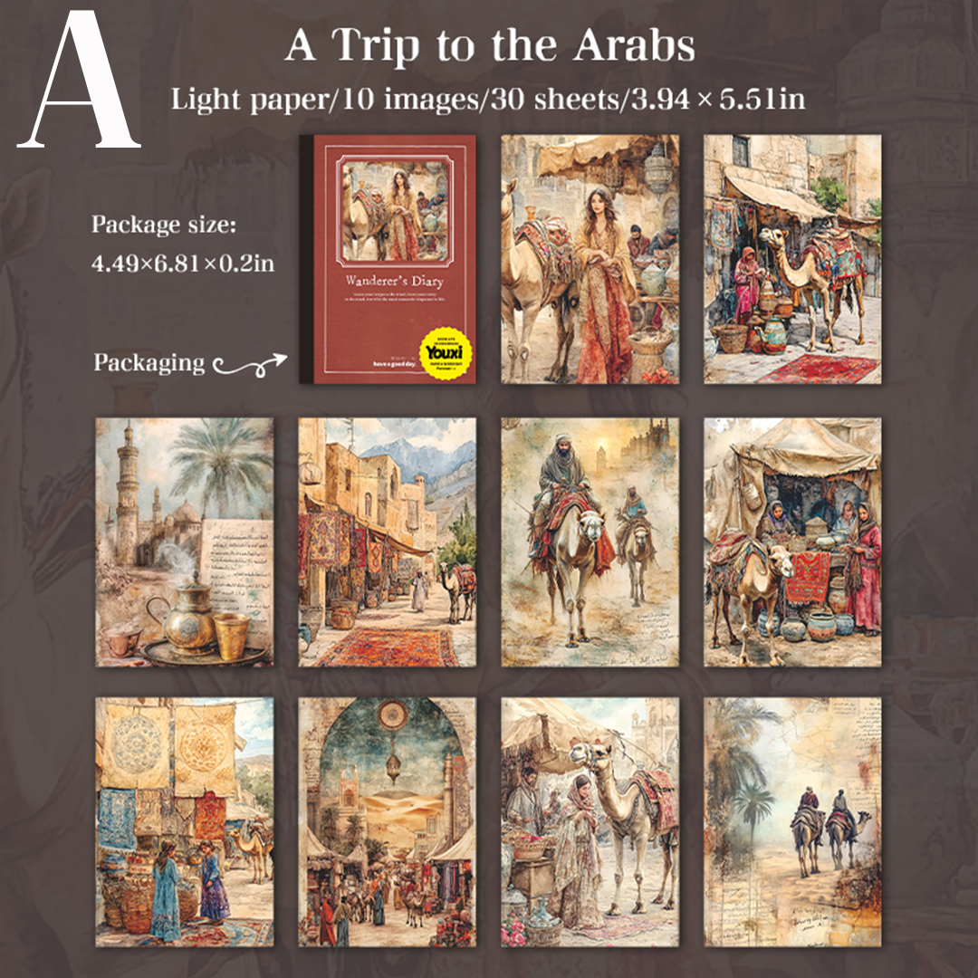 Wanderer's Diary Scrapbooking Paper