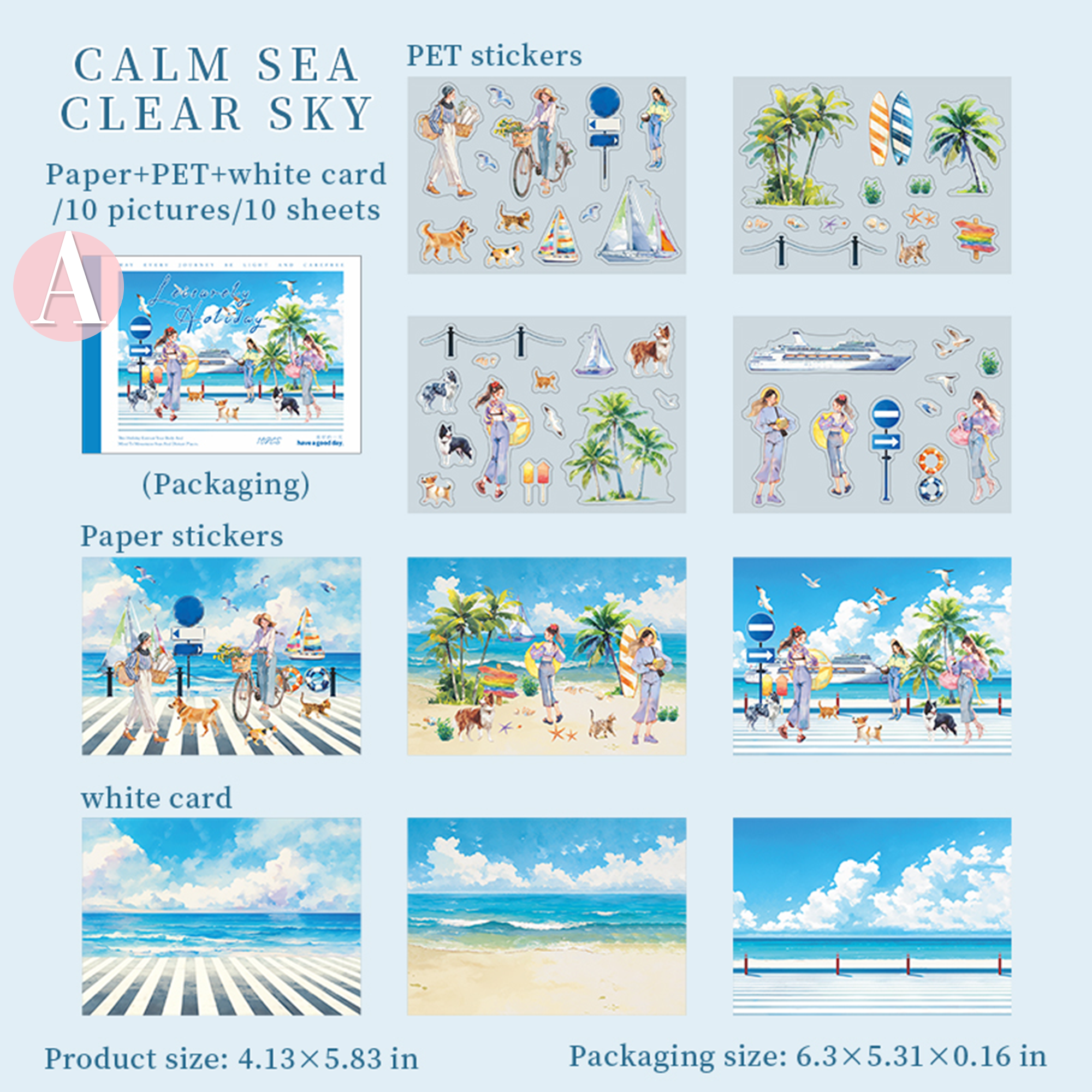 Leisurely Holidoy Landscaping Sticker Book