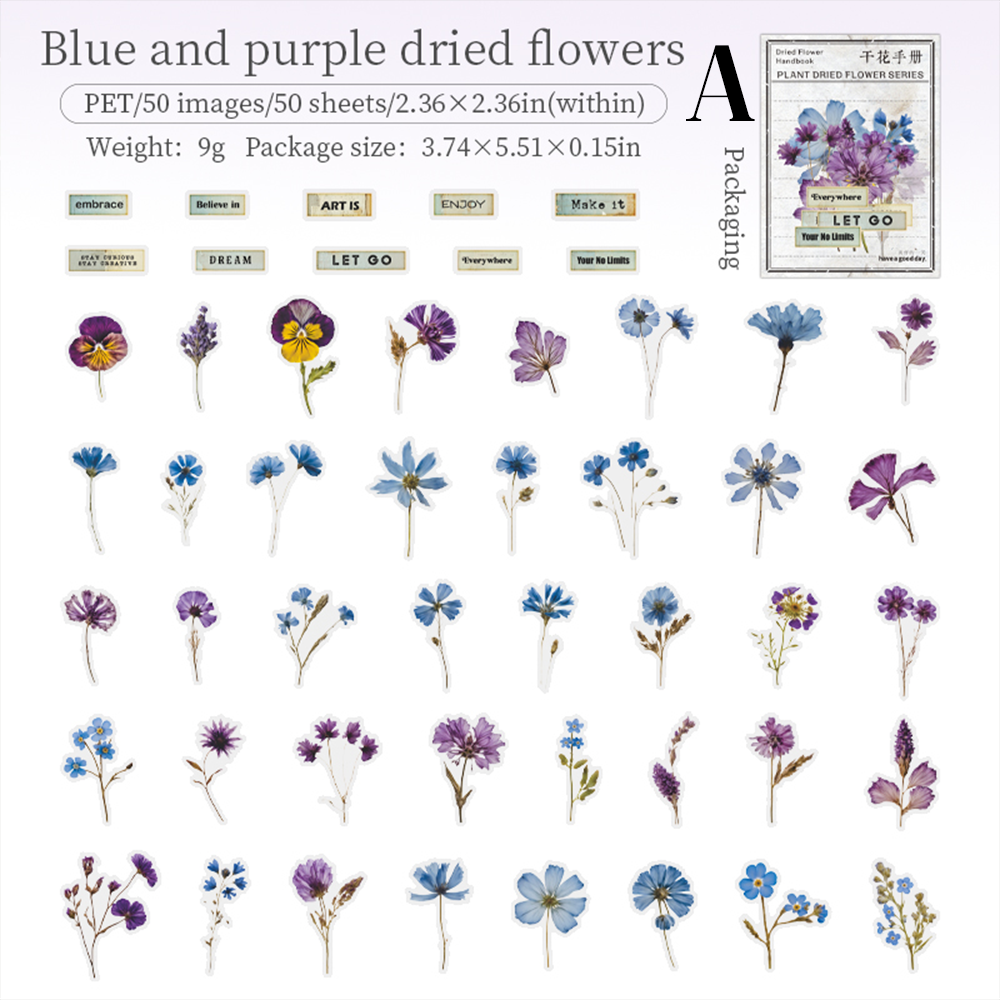 Dried Flower Handbook PET Sticker