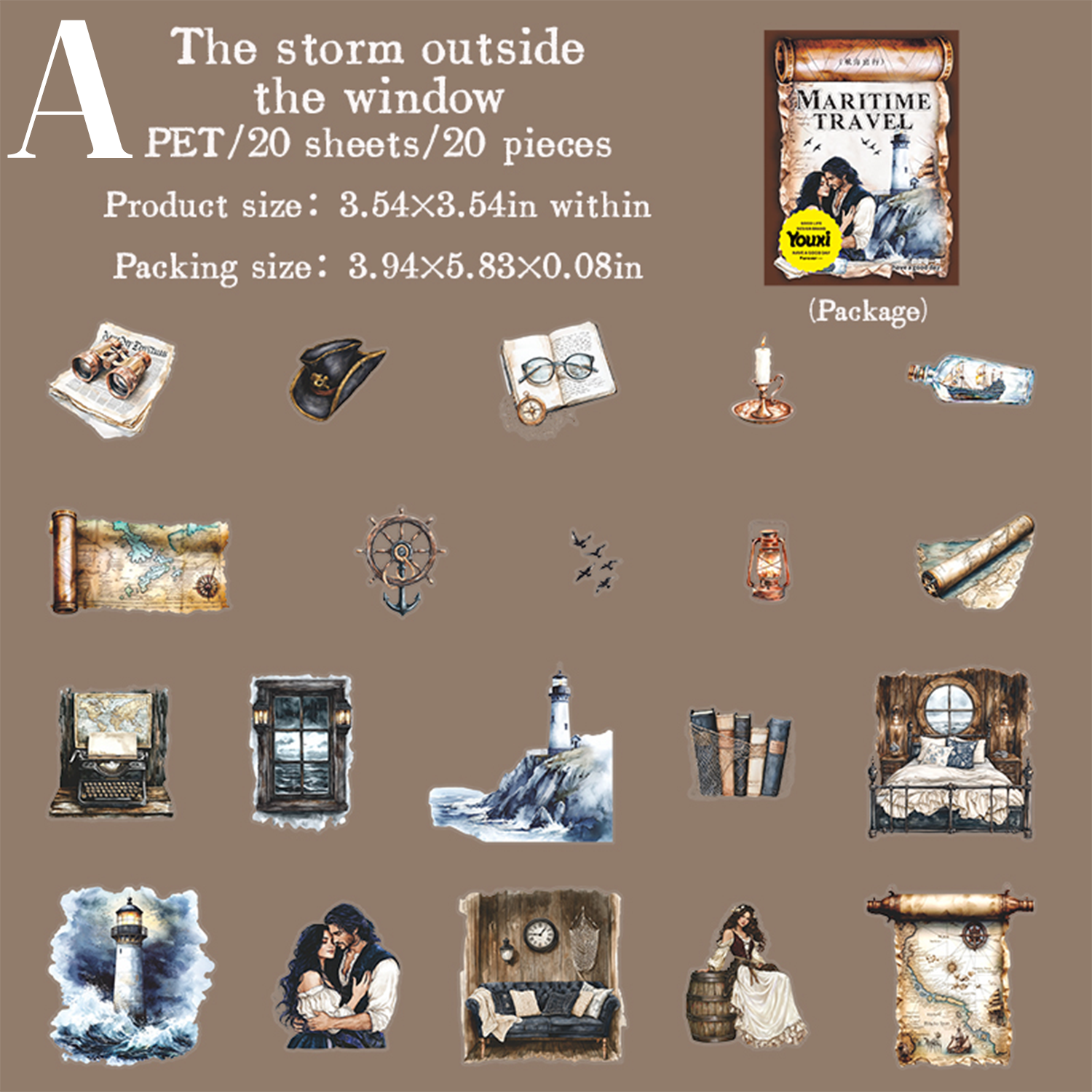 Maritime Travel PET Sticker