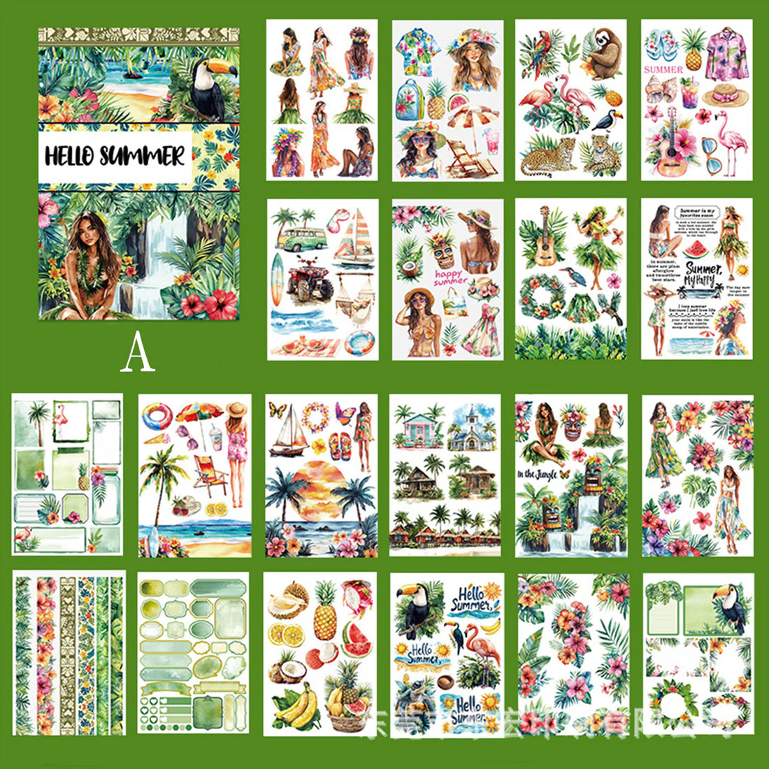 Vintage Sticker Book Vol.18 - Hello Summer