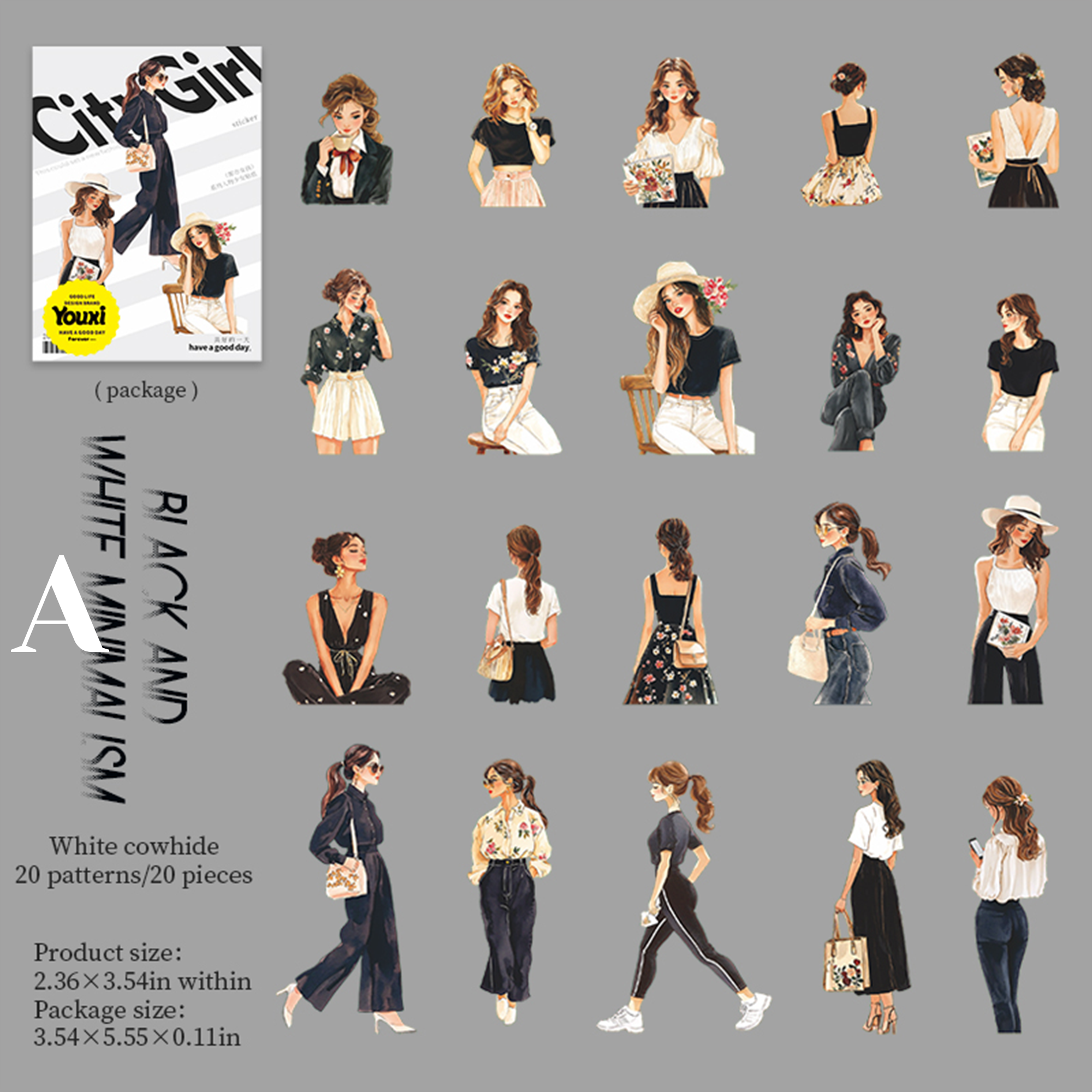 Urban Girl Paper Sticker