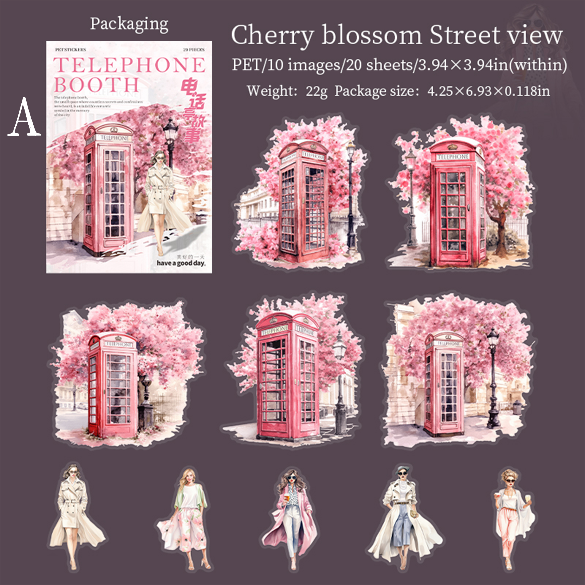 Telephone Booth PET Sticker