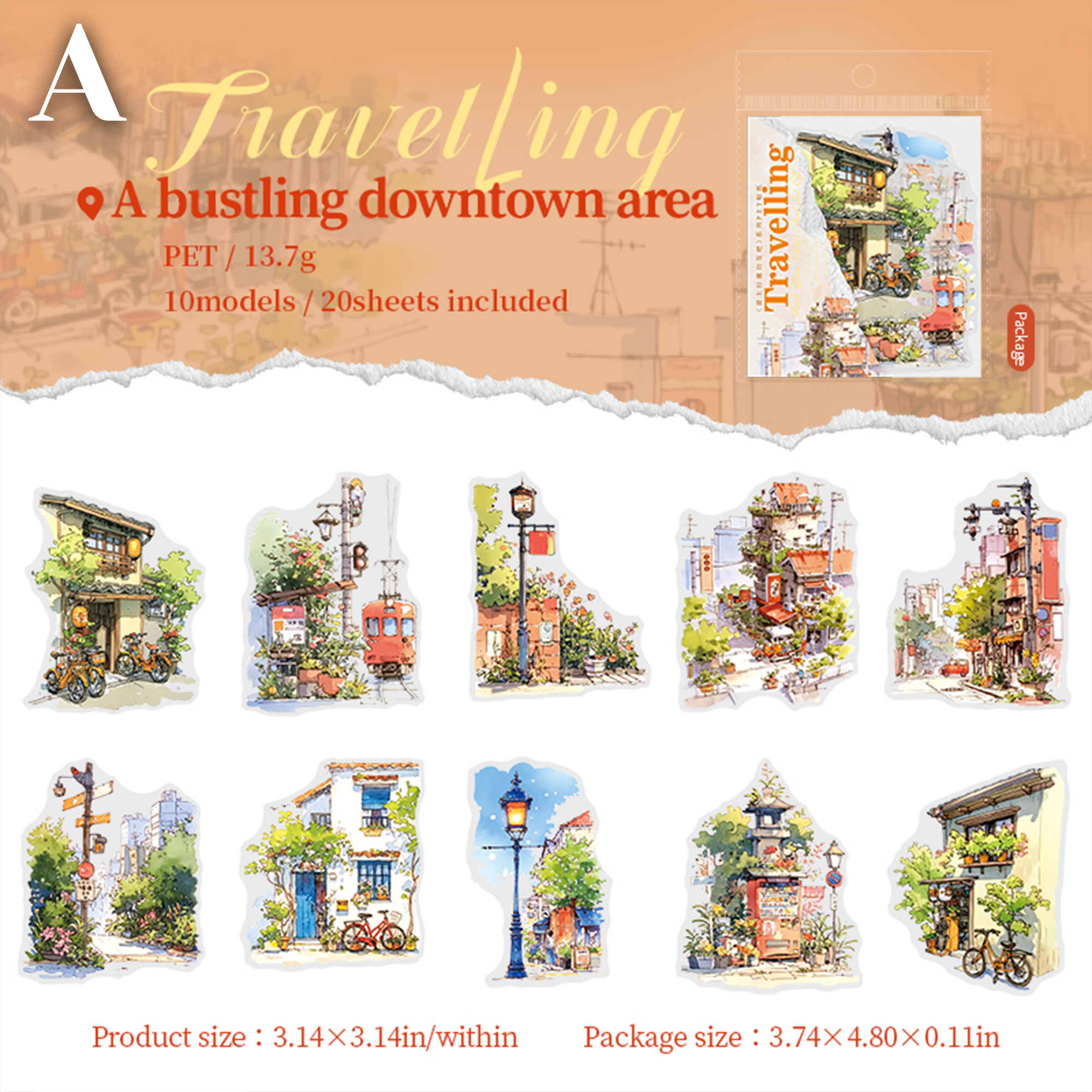 Pack Your Bags and Set Off PET Sticker