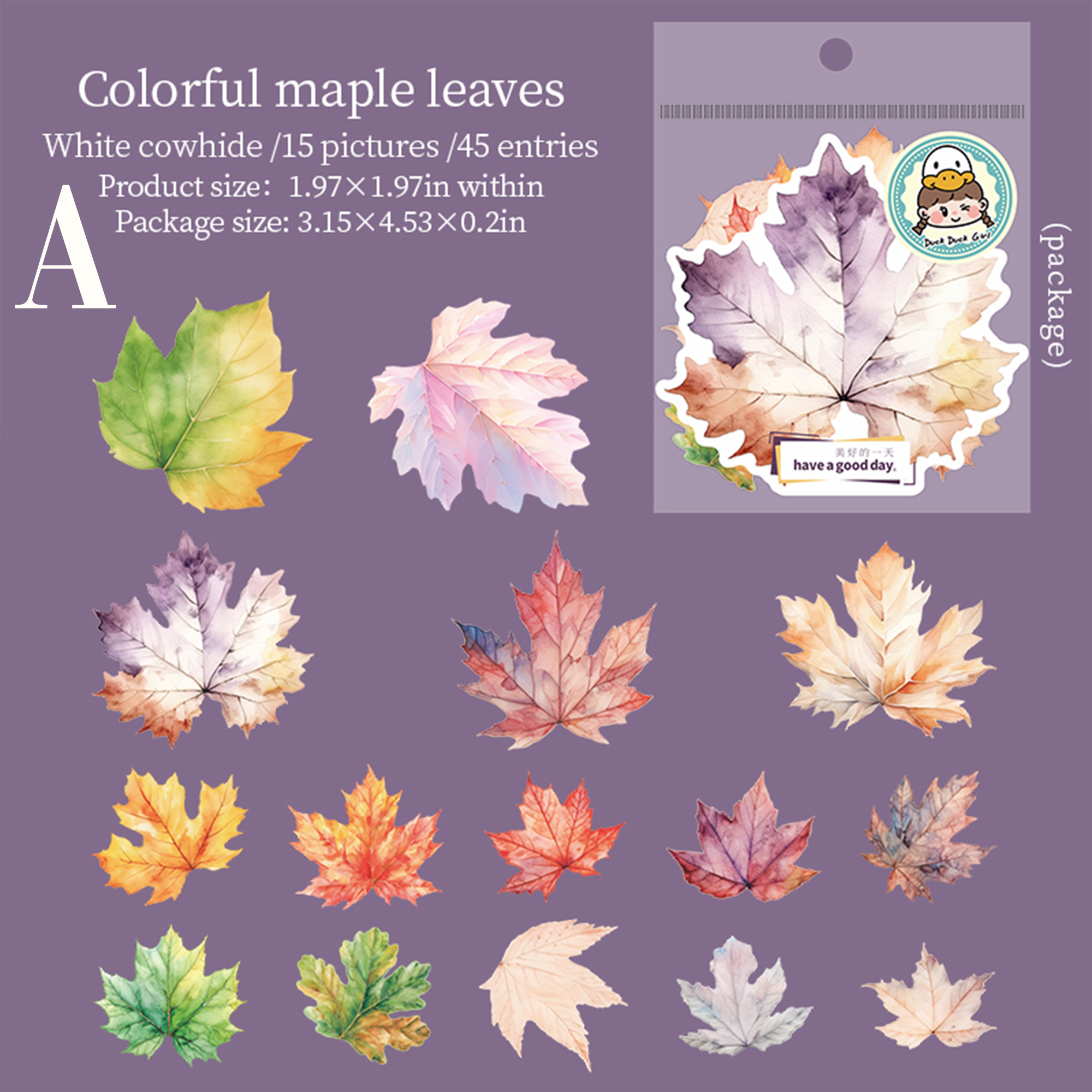 A leaf Paper Sticker