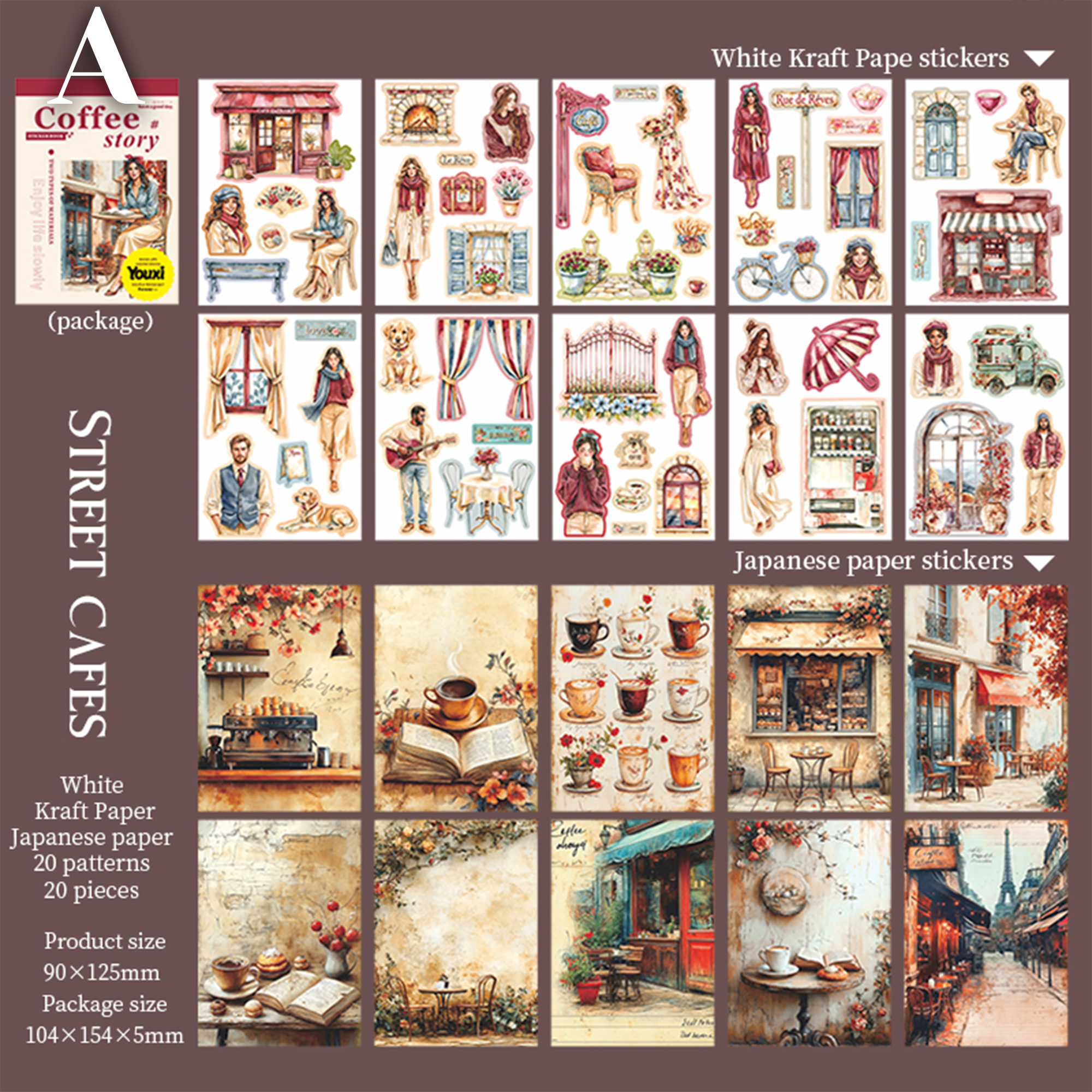 The Story of the Coffee Shop Sticker Book