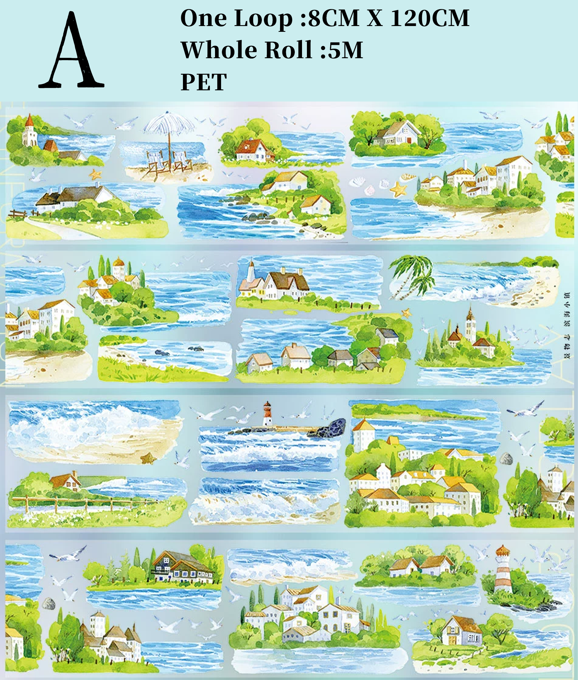 【ZERO】Forest Steppe Landscaping Tape(40 Styles)(Whole Roll Tape)