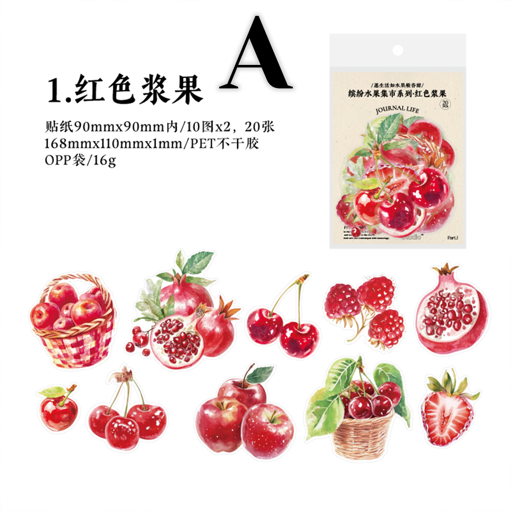 Colorful Fruit Market Sticker