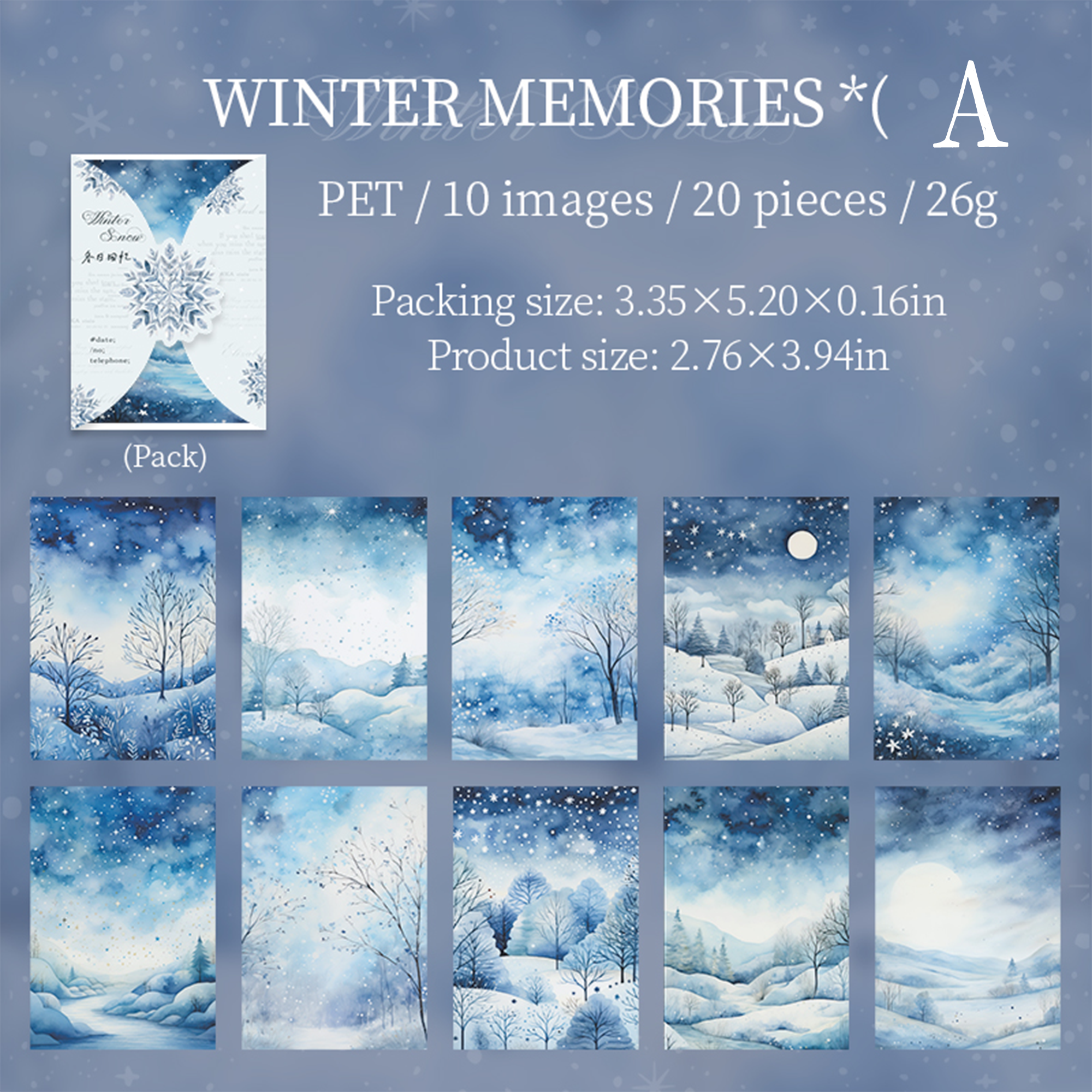 A Snow in Winter PET Sticker