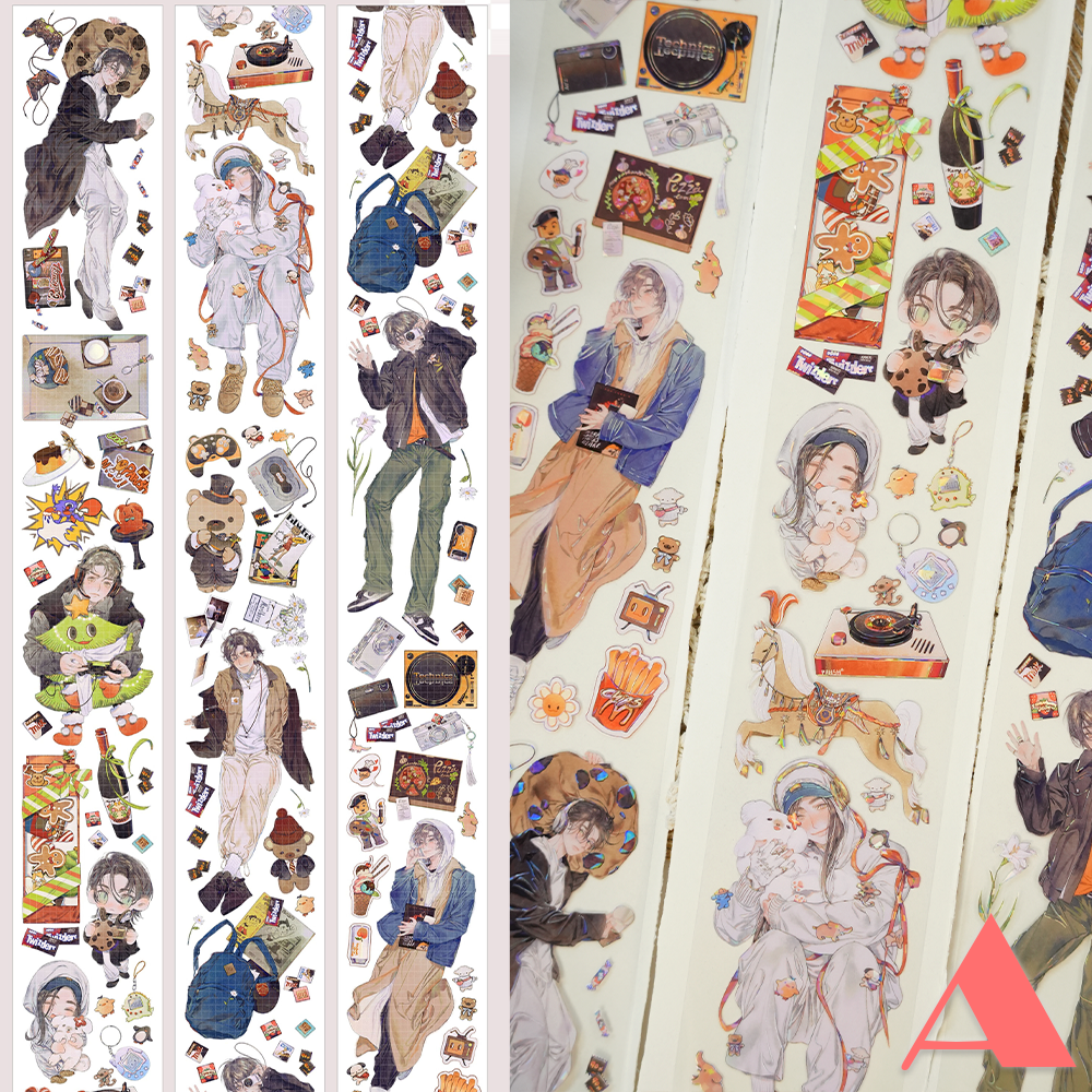 Lazy Holiday Boy PET Tape (6Cm*100cm)