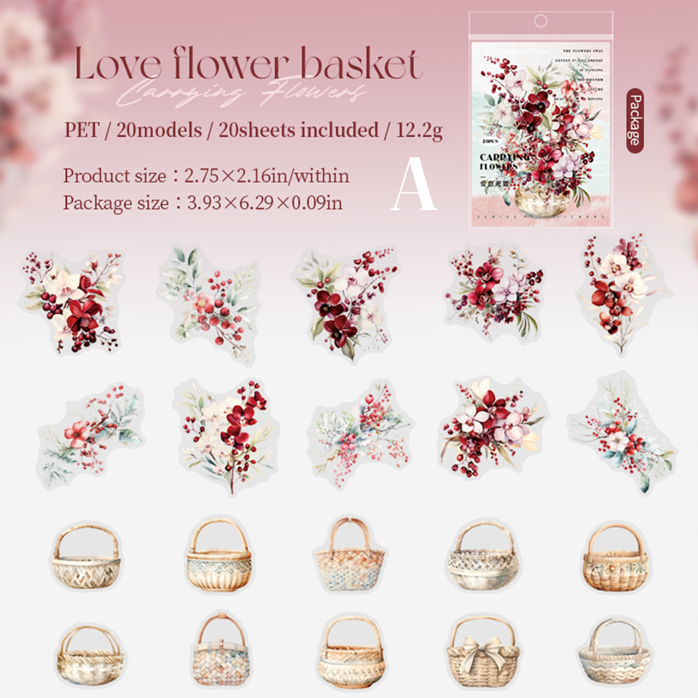 Carrying Flowers PET Sticker