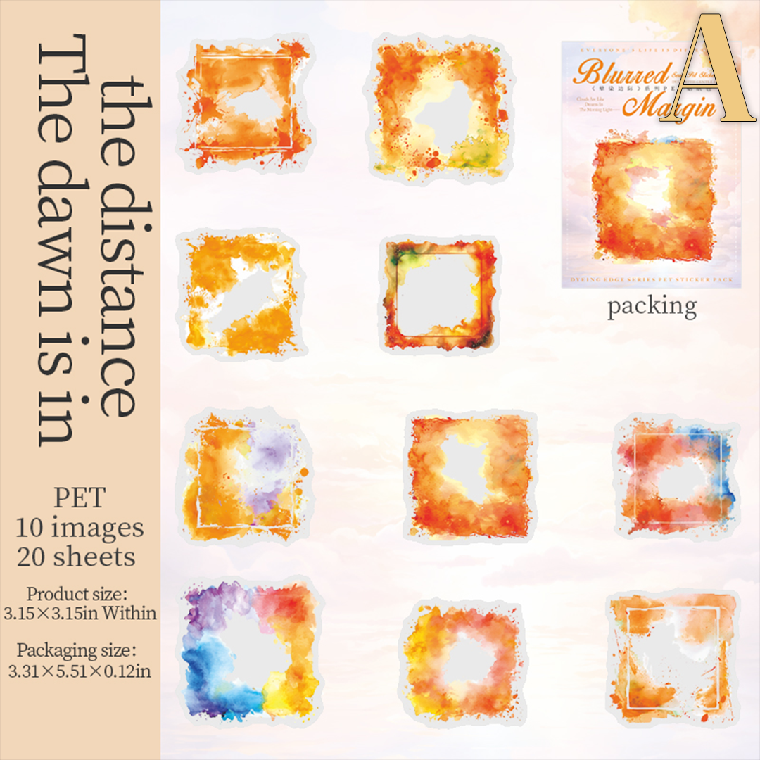 Blurring Margin PET Sticker