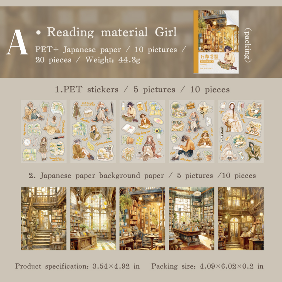 Ten thousand volumes of ink Sticker Books