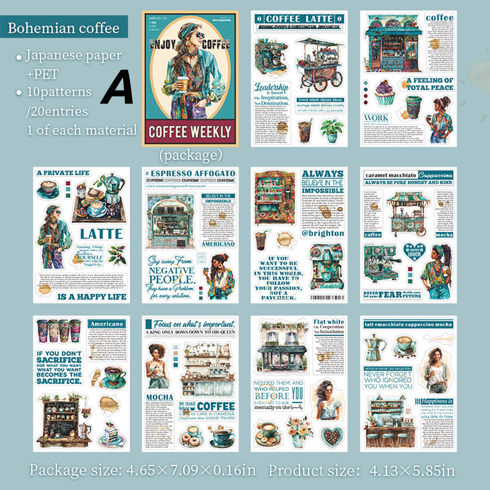 Coffee Weekly Pre-cut Sticker Book